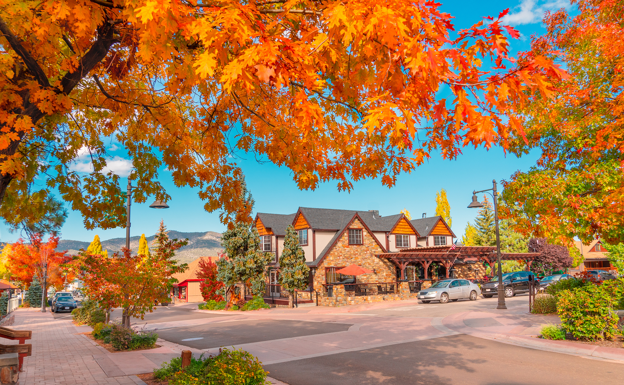 autumn village at  big bear lake, san bernardino, ca (p)