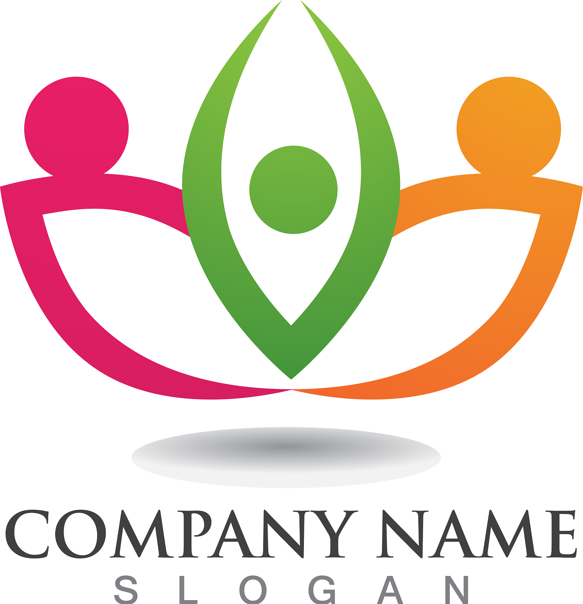adoption and community care logo template icon