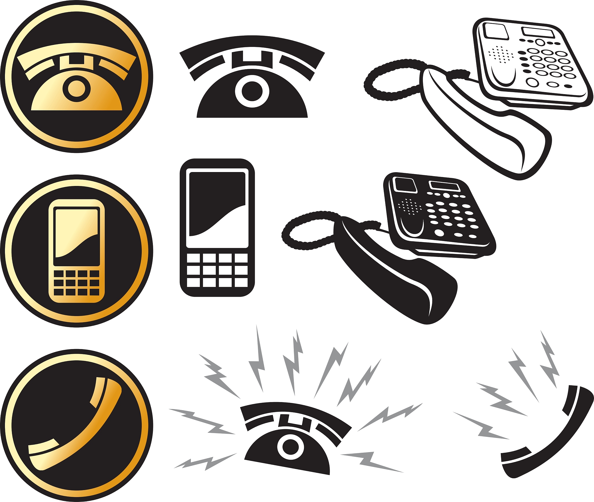 phone icon set