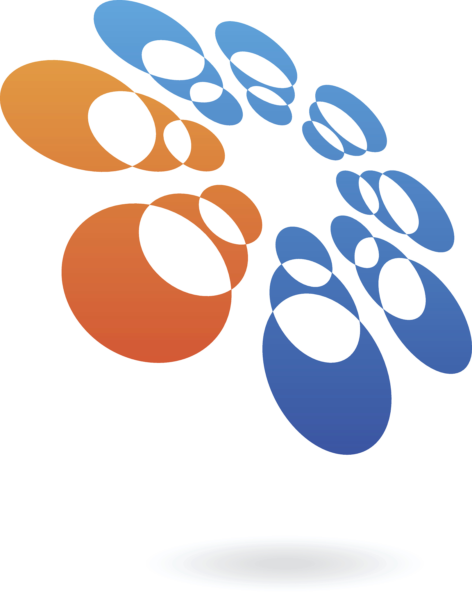 distorted colorful round abstract icon