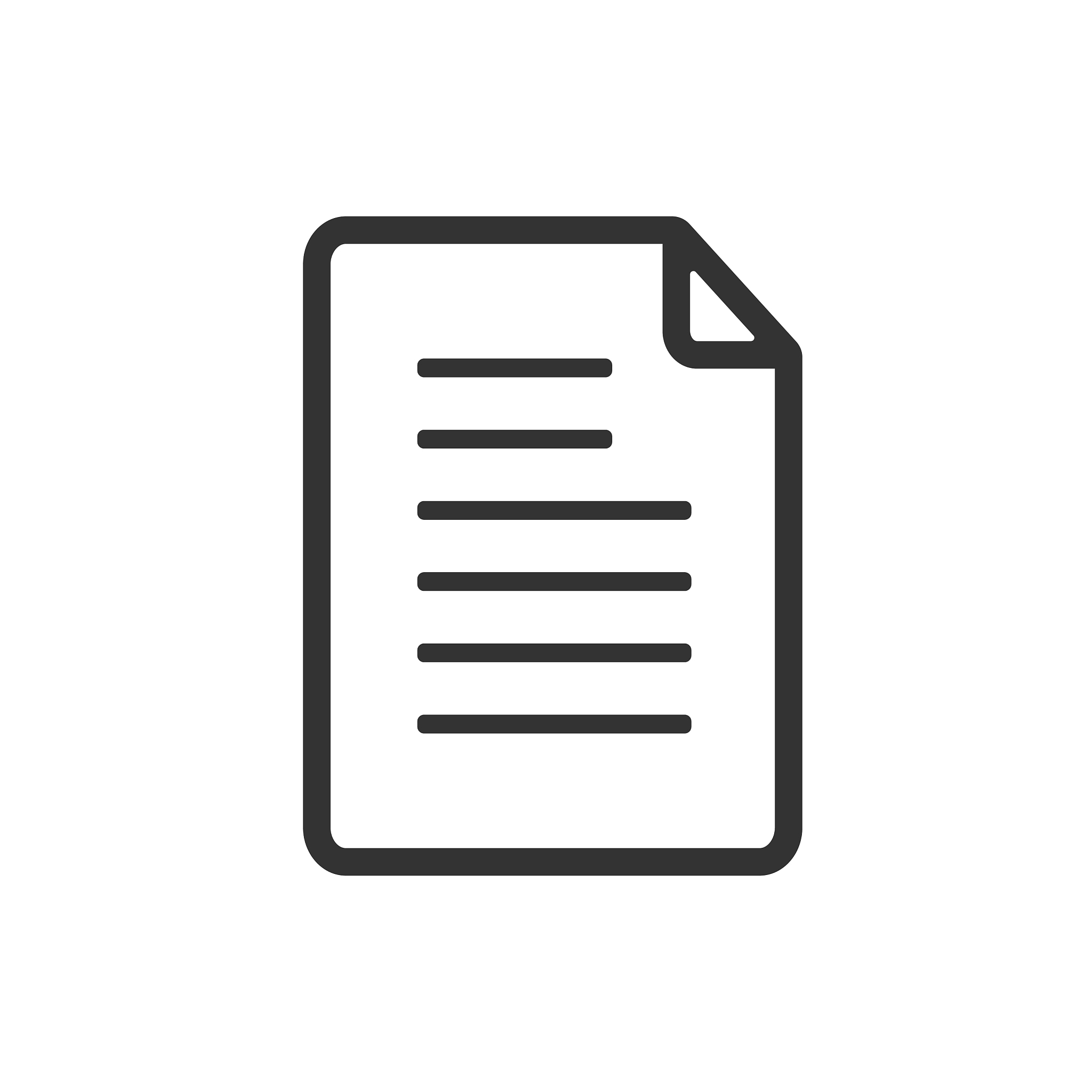 a4 sheet of paper with text icon