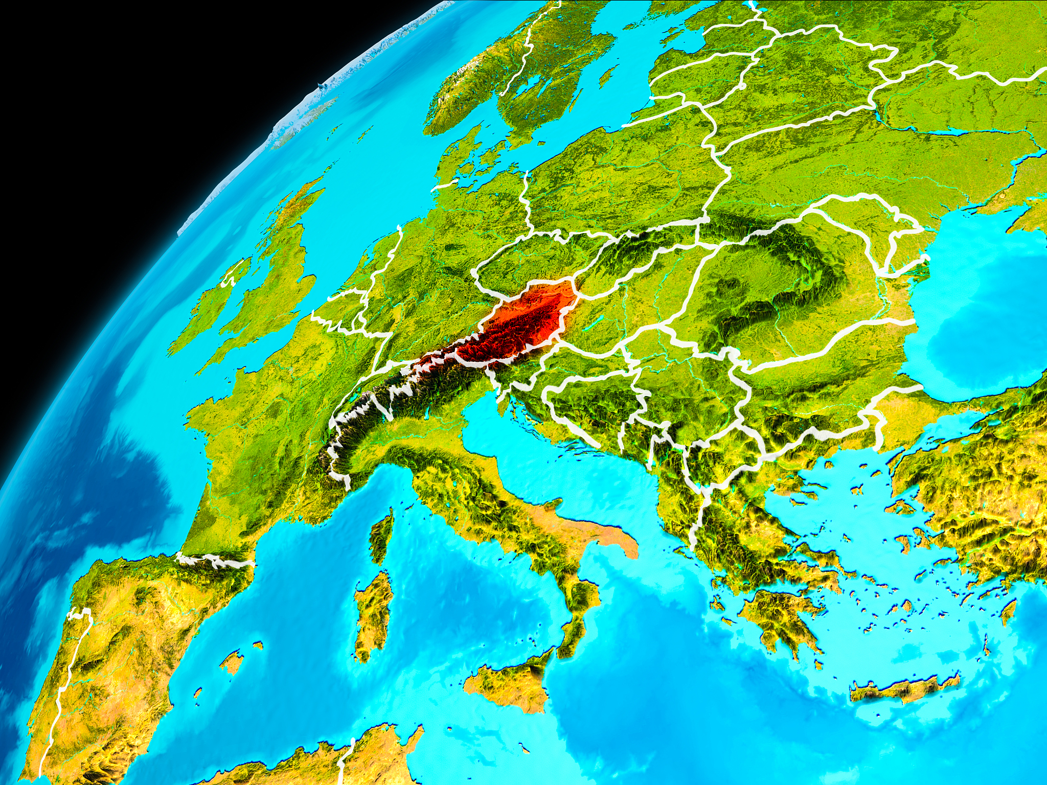 austria from space