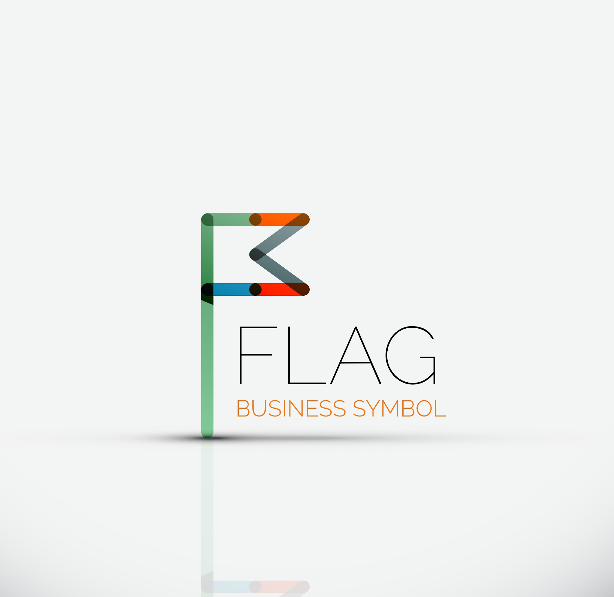 logo flag abstract linear geometric business icon