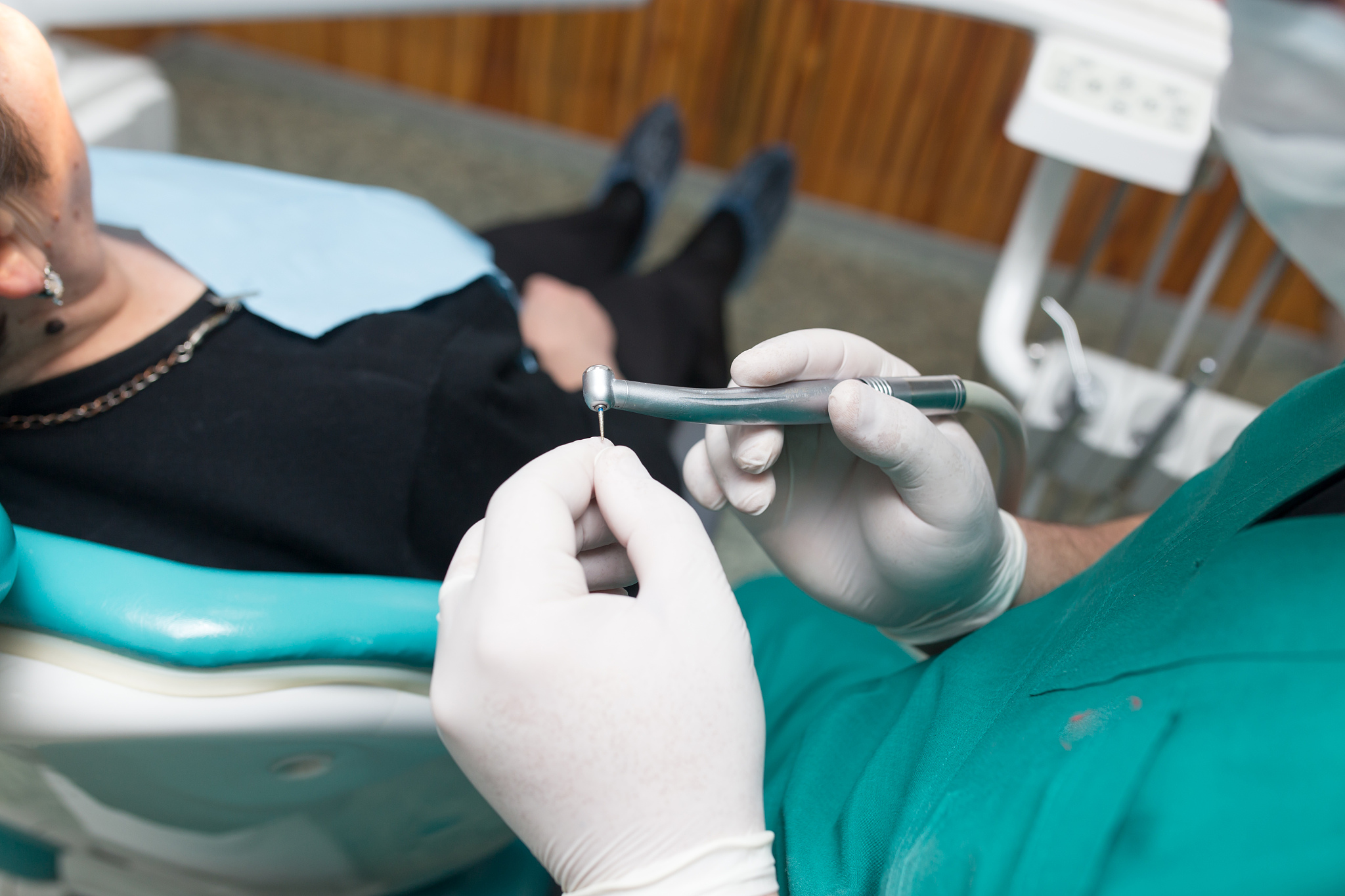 instruments of a dentist in the clinic