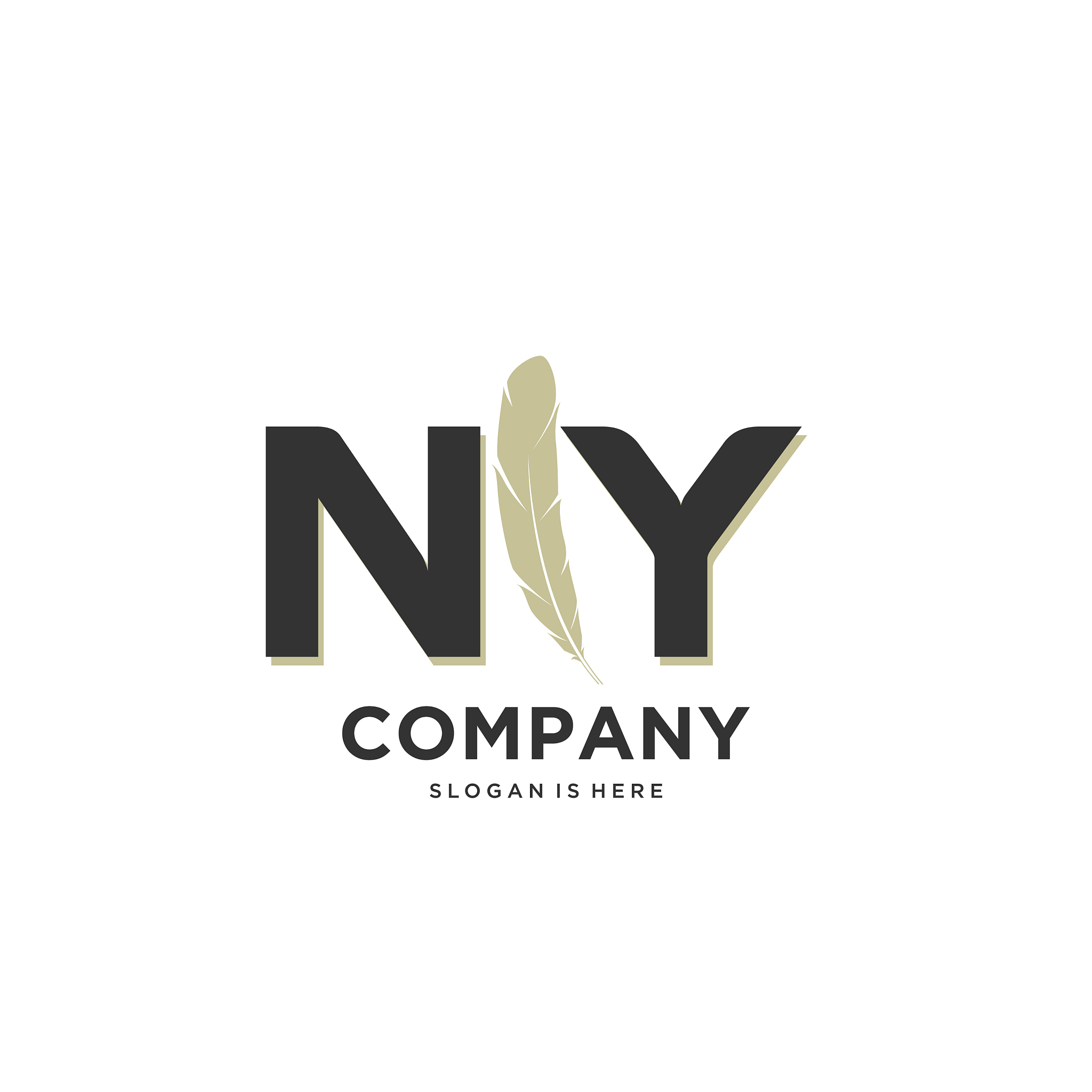 initial ny letter unique attractive creative