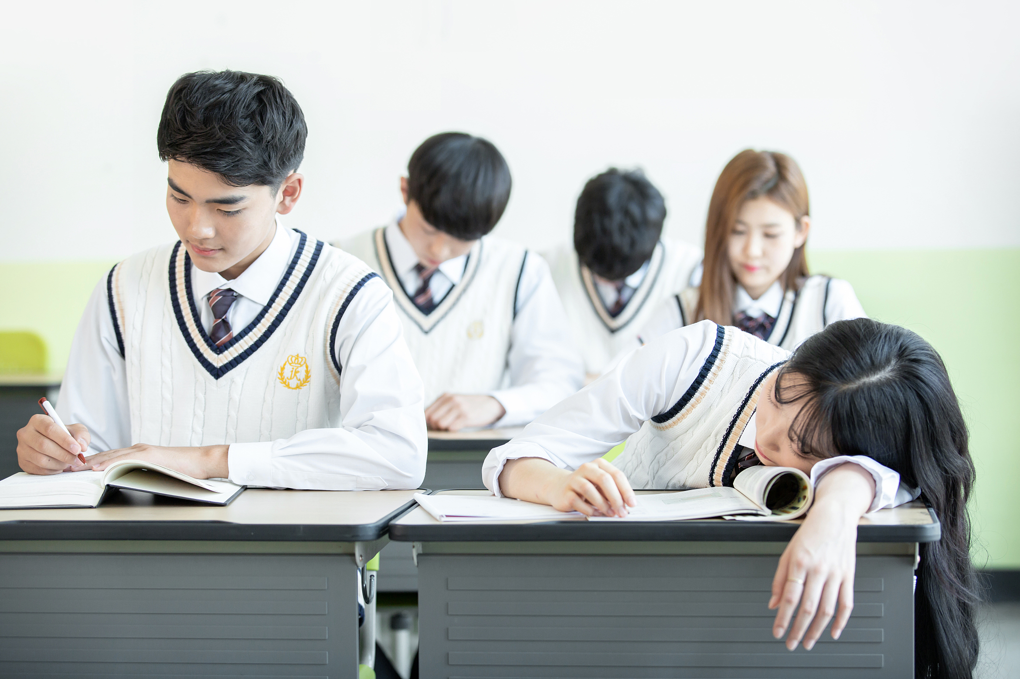school life, uniform, high school student, study (moving activit