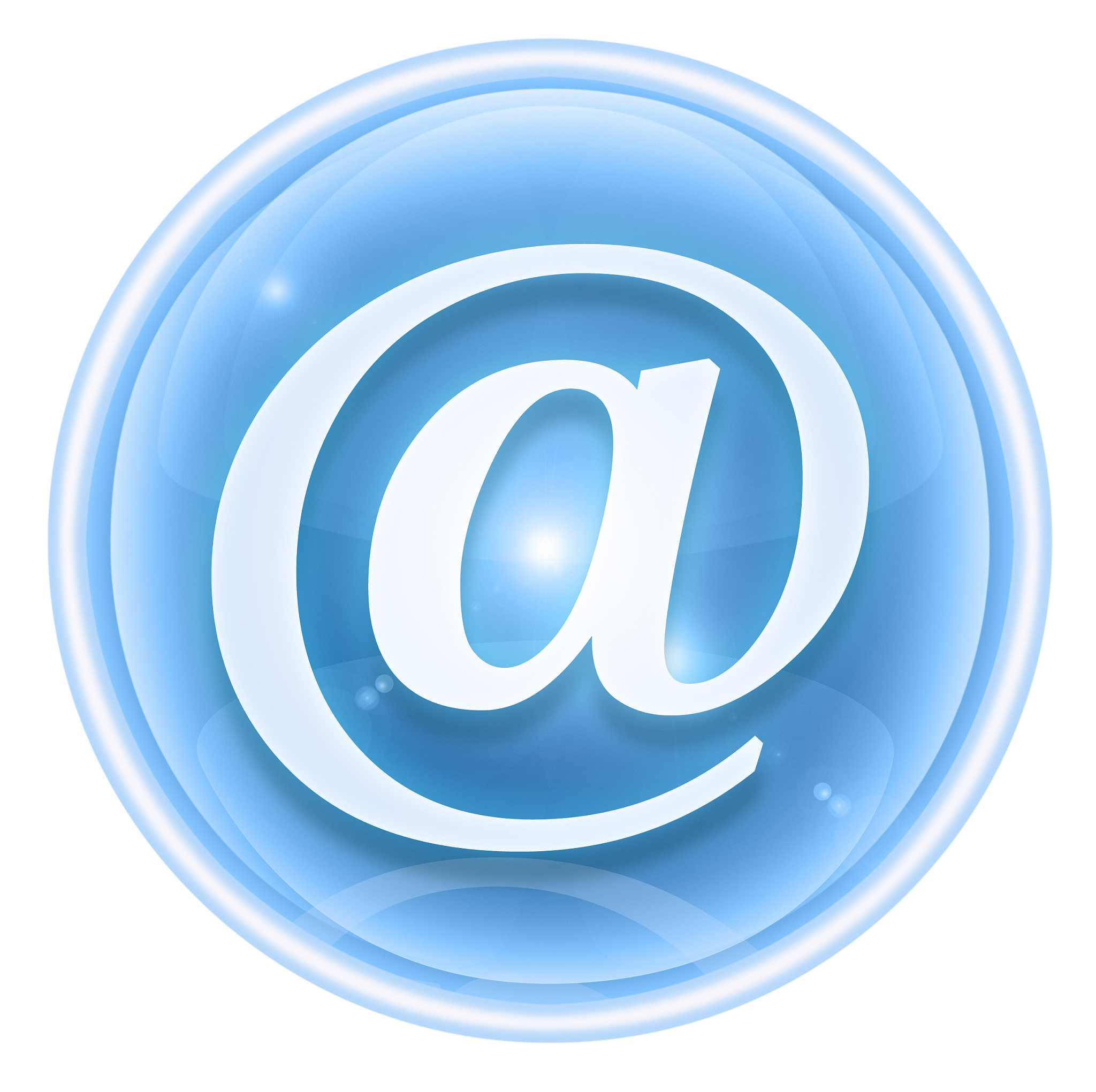 mail icon ice, isolated on white background