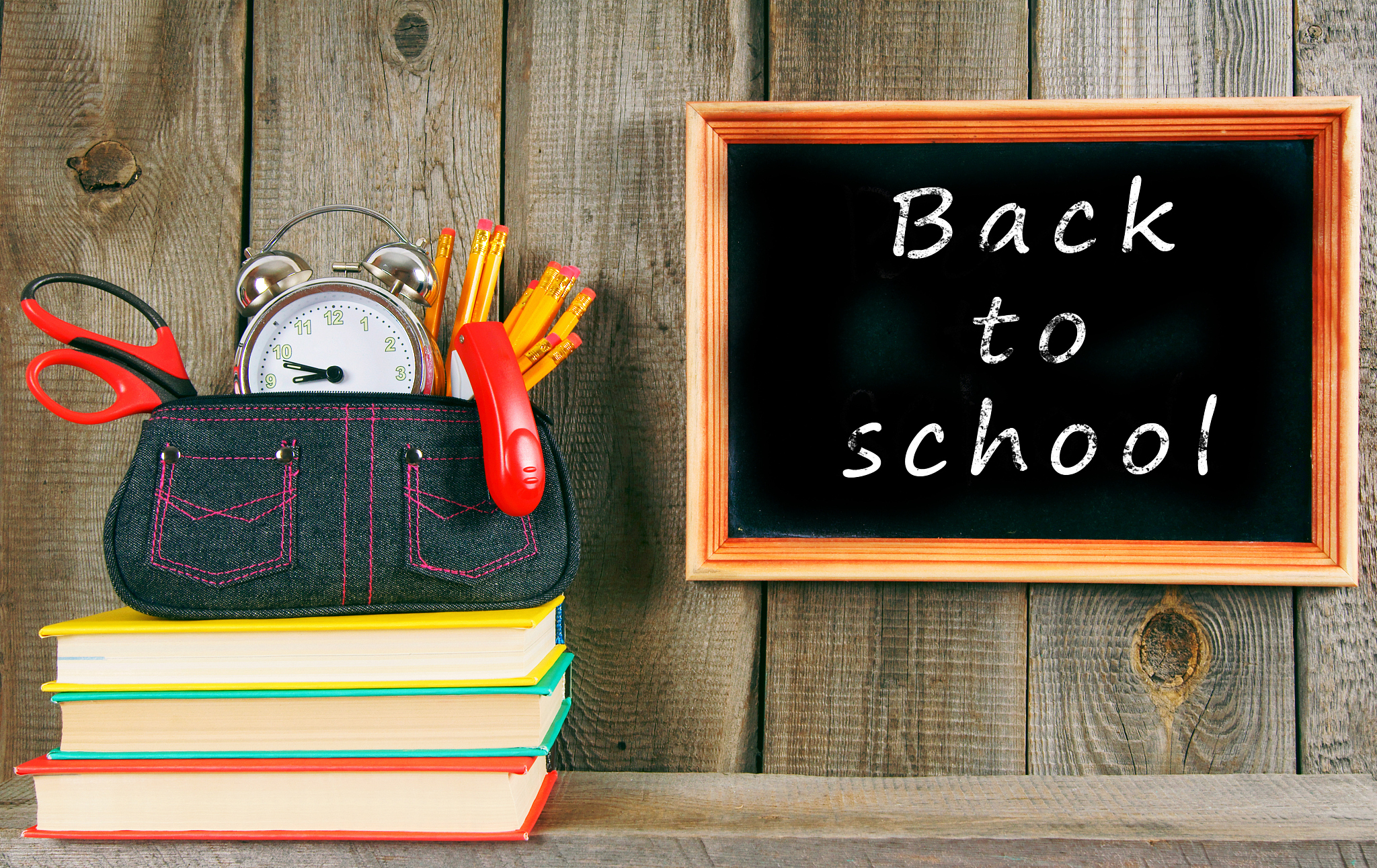 back to school. books and school tools .