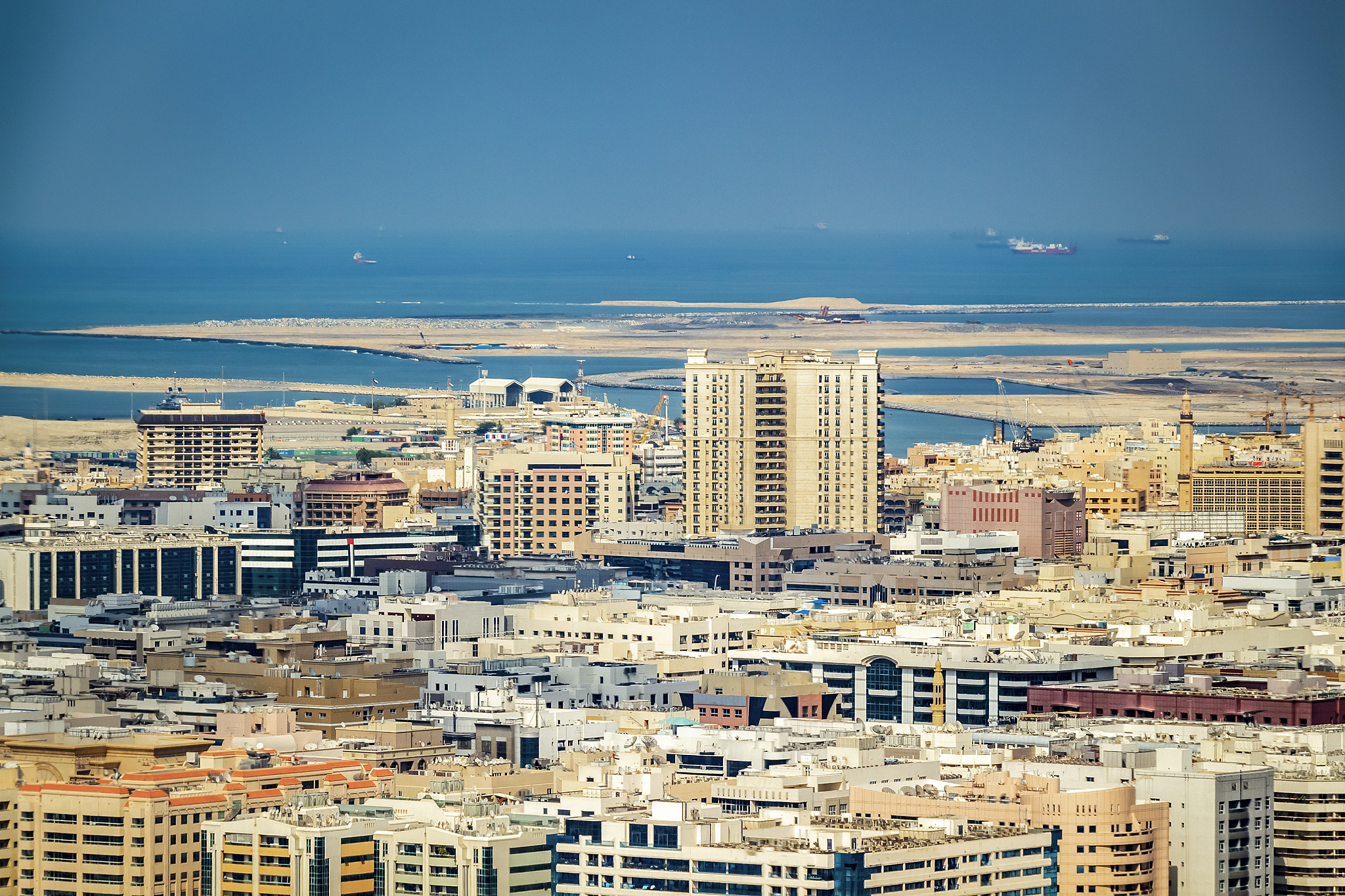 top view of the city