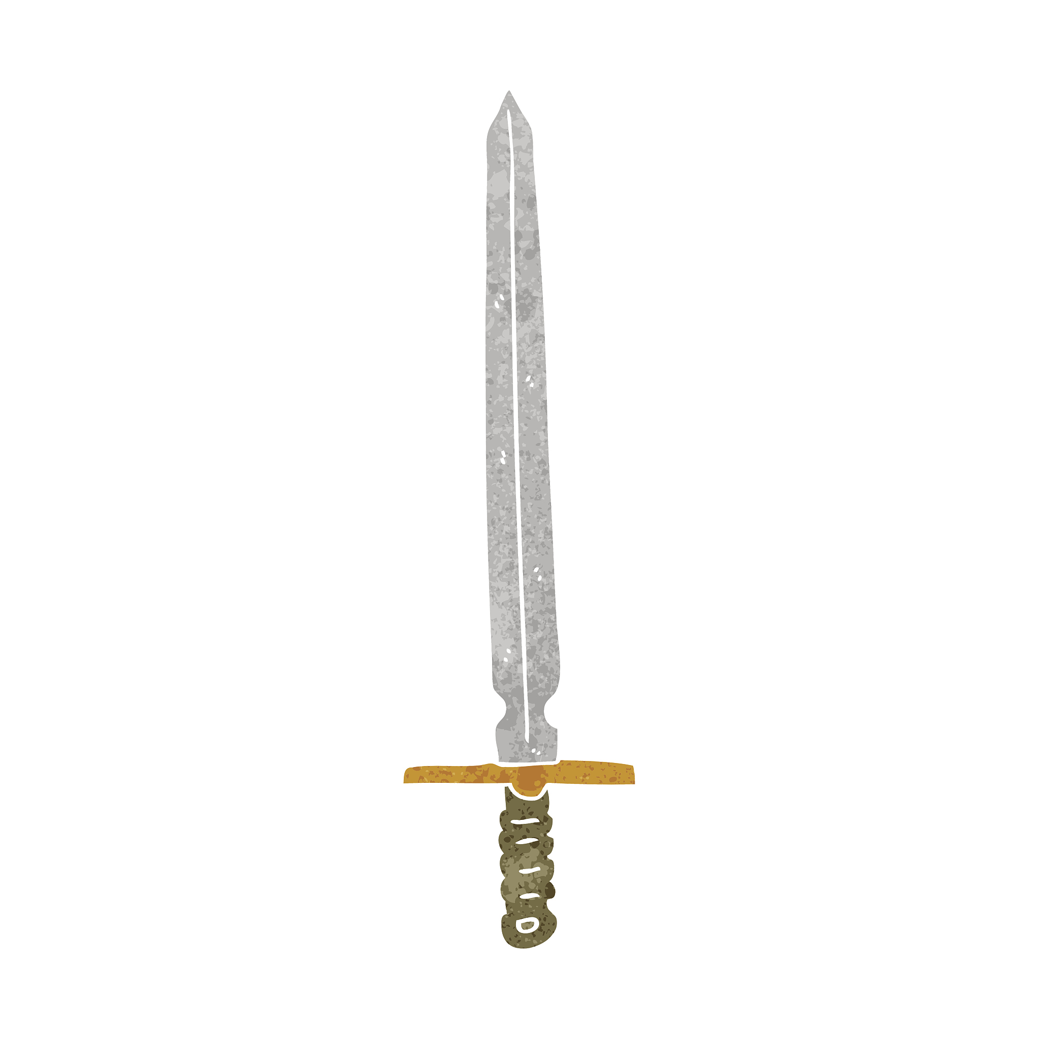 retro cartoon sword