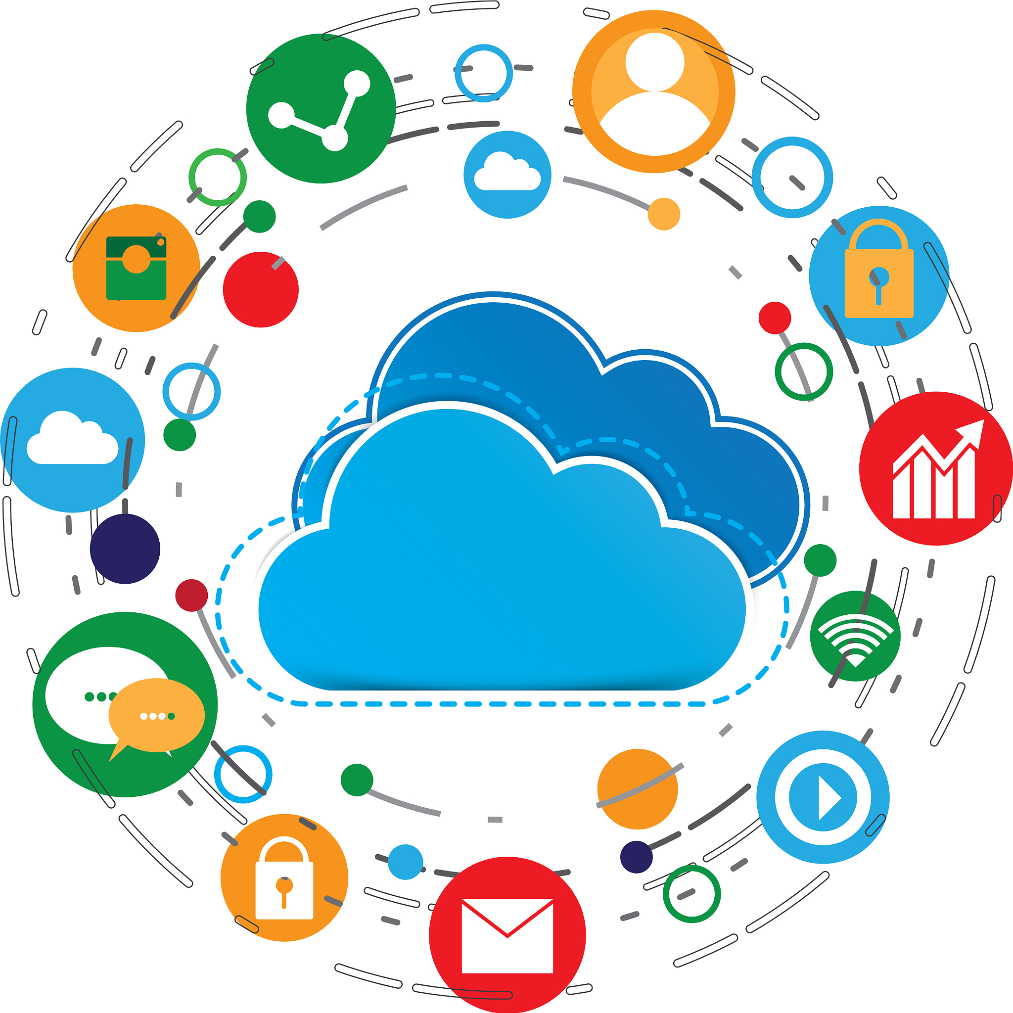 social network trend cloud communication design