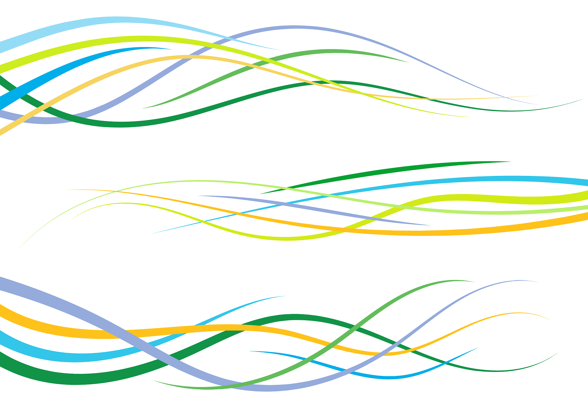 set of abstract color curved lines