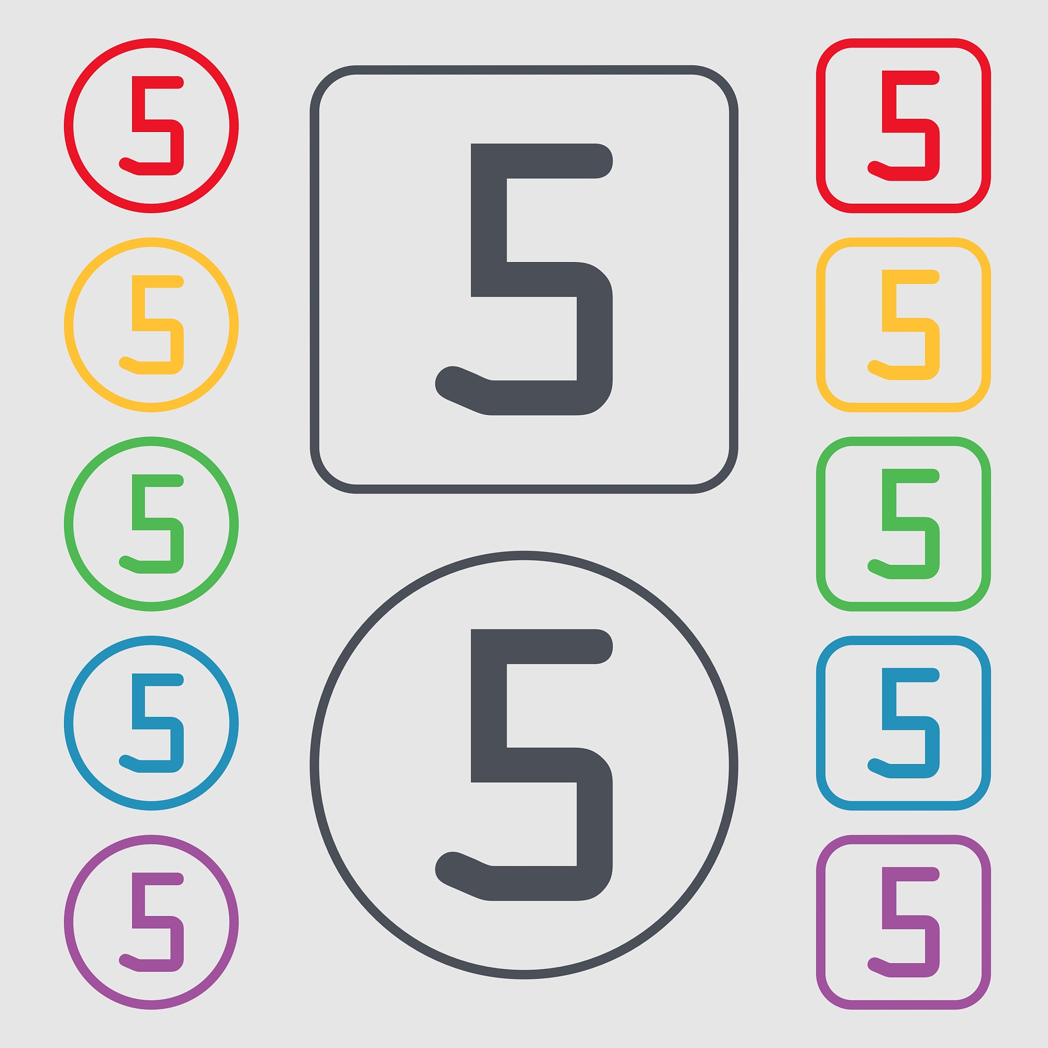 标志,圆形,数字<strong>5</strong>,图标,符号,几何形状,概念,品牌名称,证章