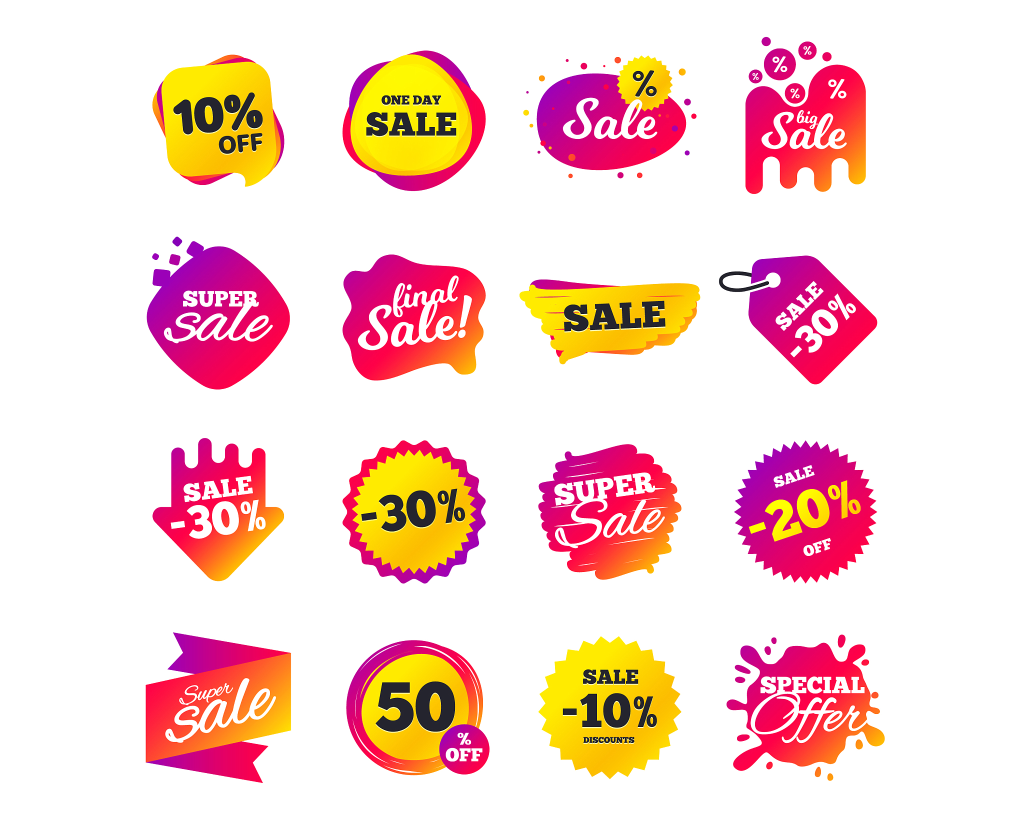 sale banner templates special offer tags