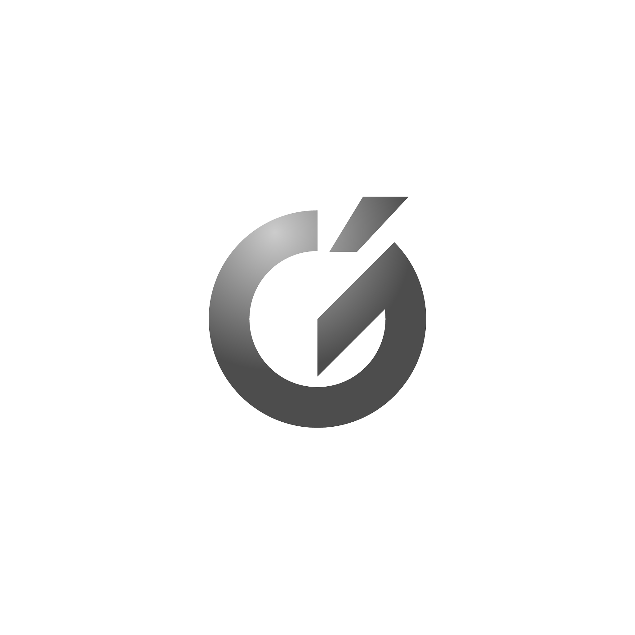 elegant simple silver letter g logo