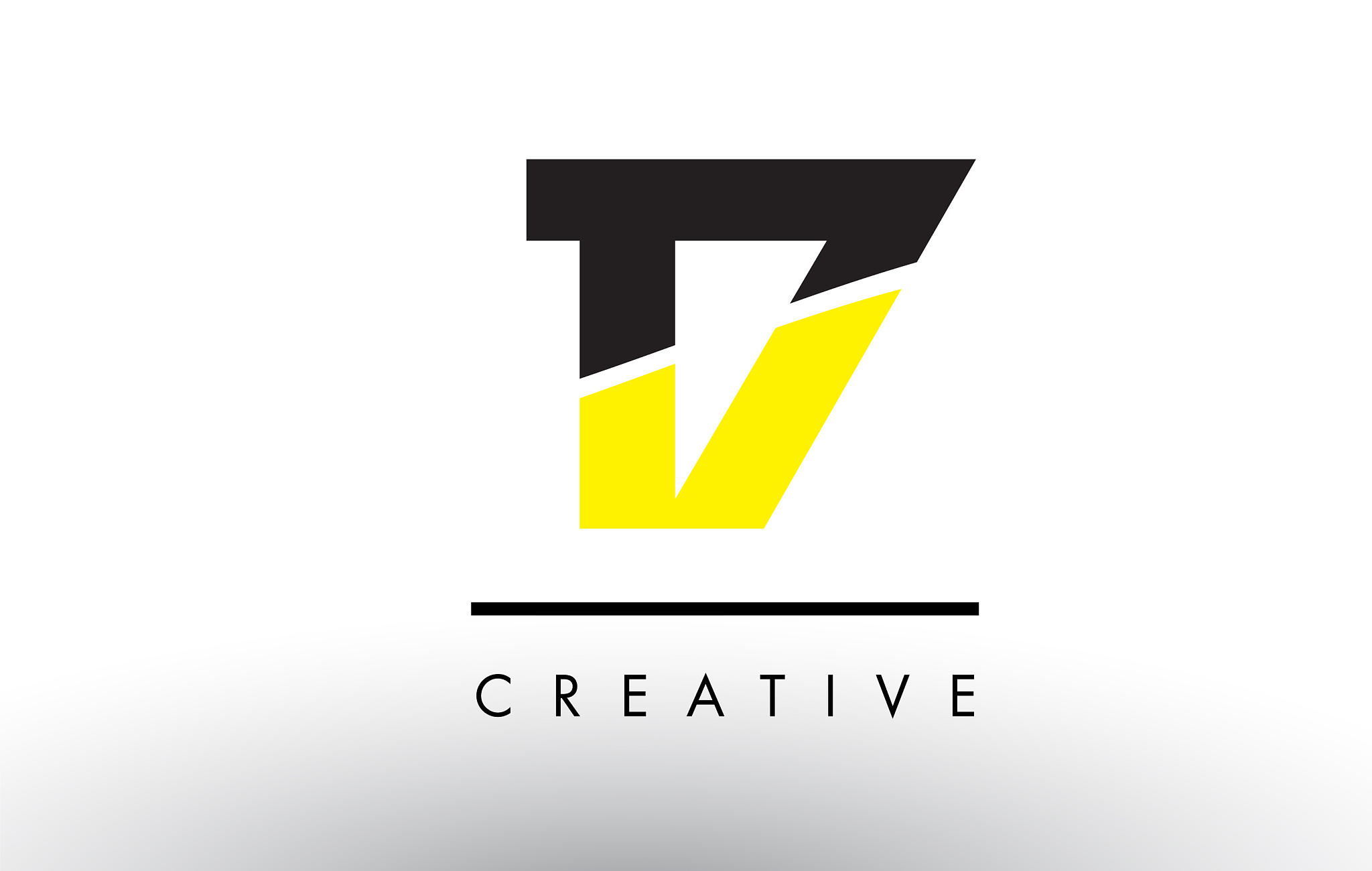 17 black and yellow number logo design