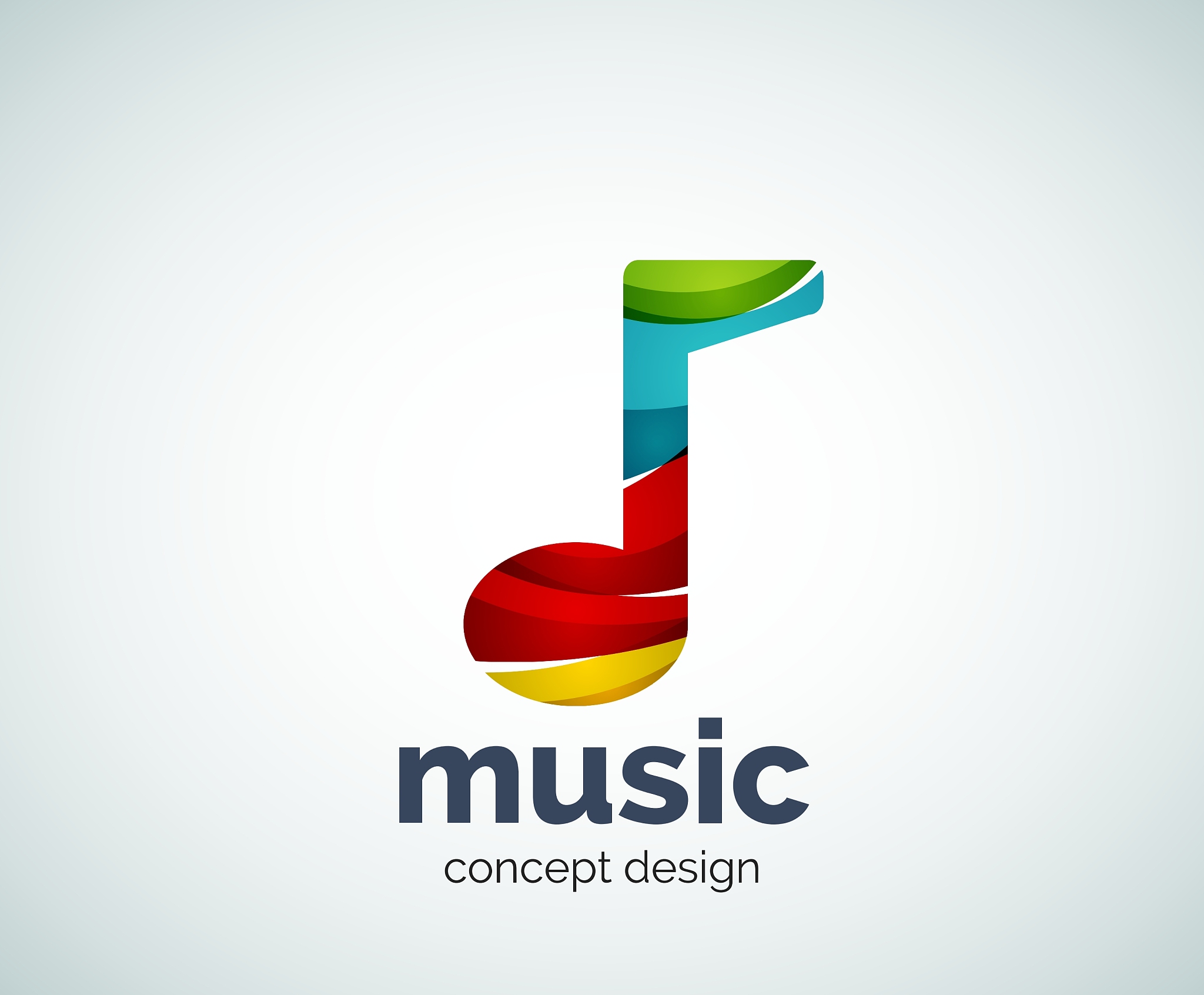 music note logo template