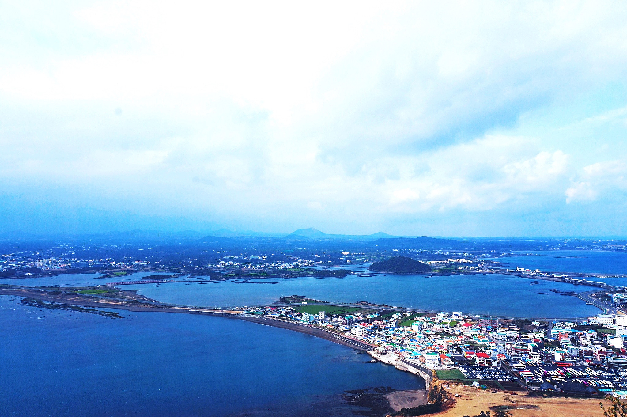 aerial view of city
