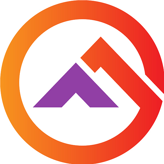 round triangle shape logo