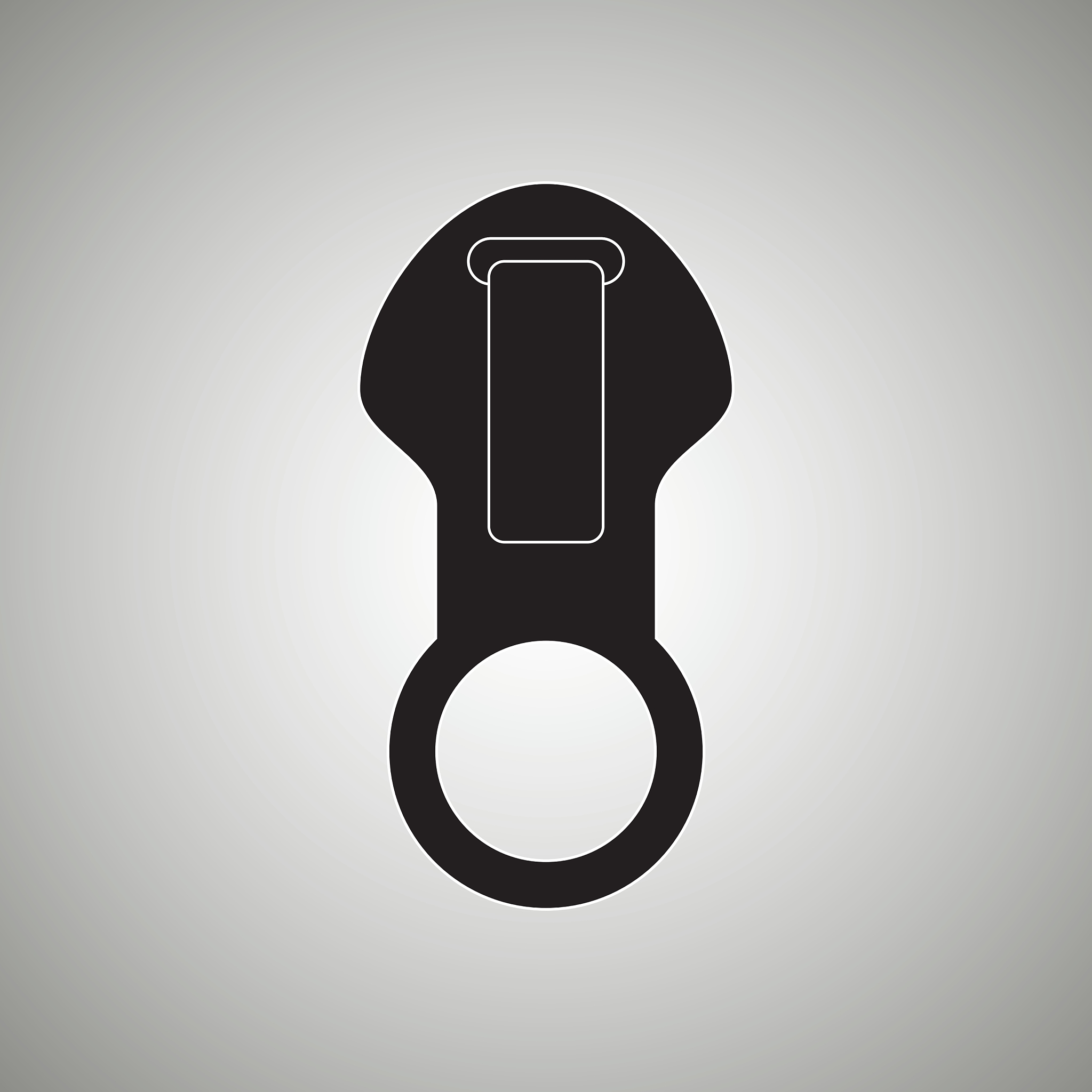 zipper isolated design