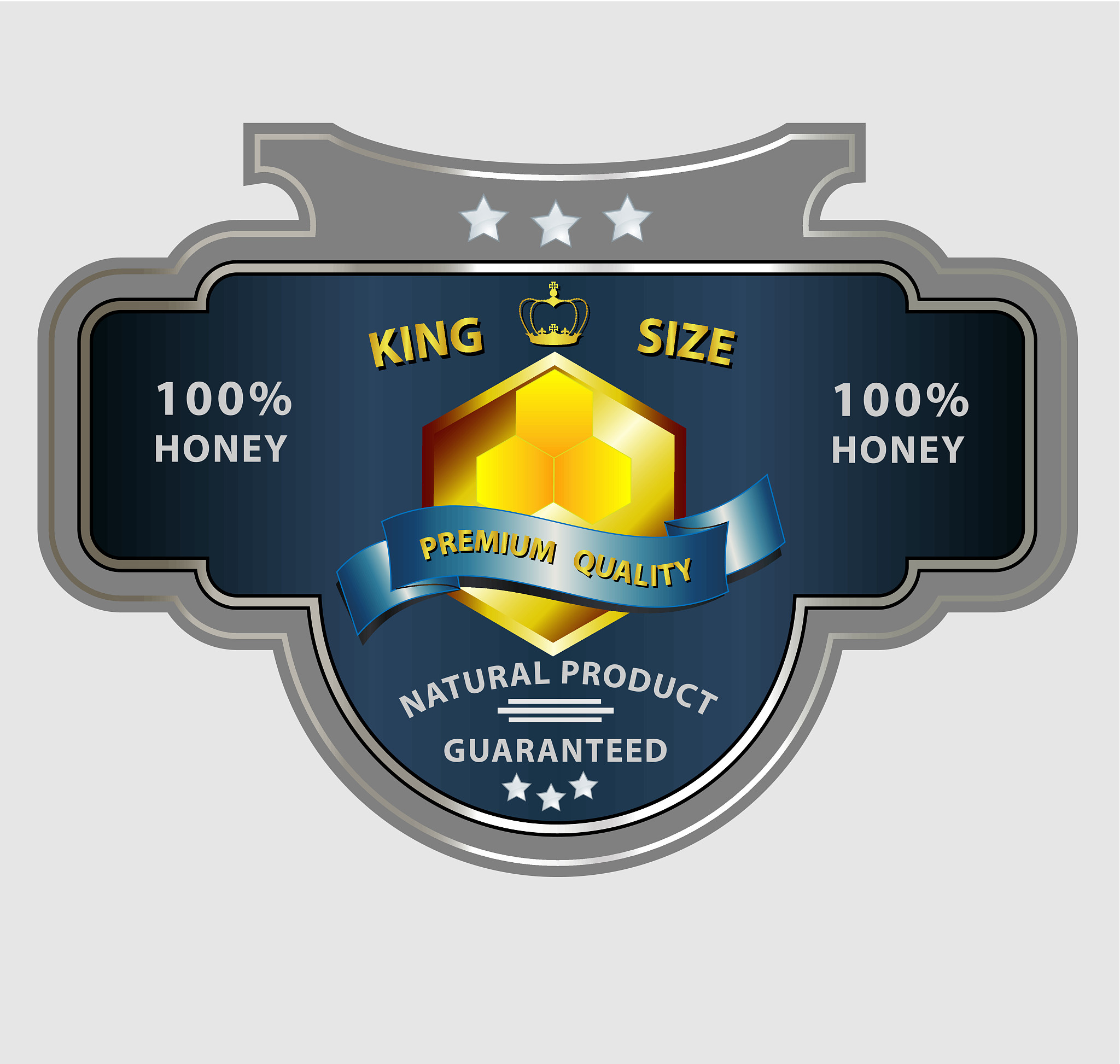 premium quality honey product label