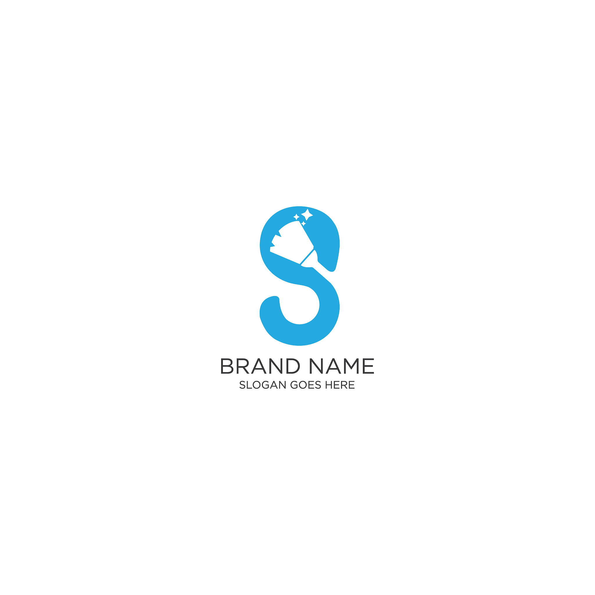 creative and modern s letter cleaning logo design template vecto