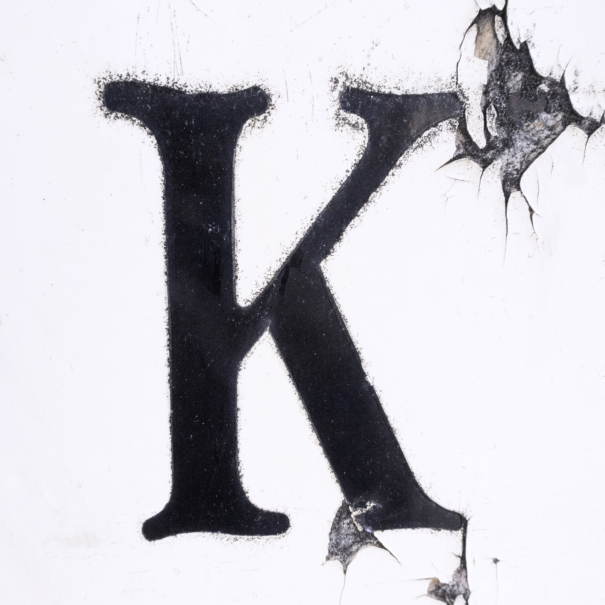 grunge letter k
