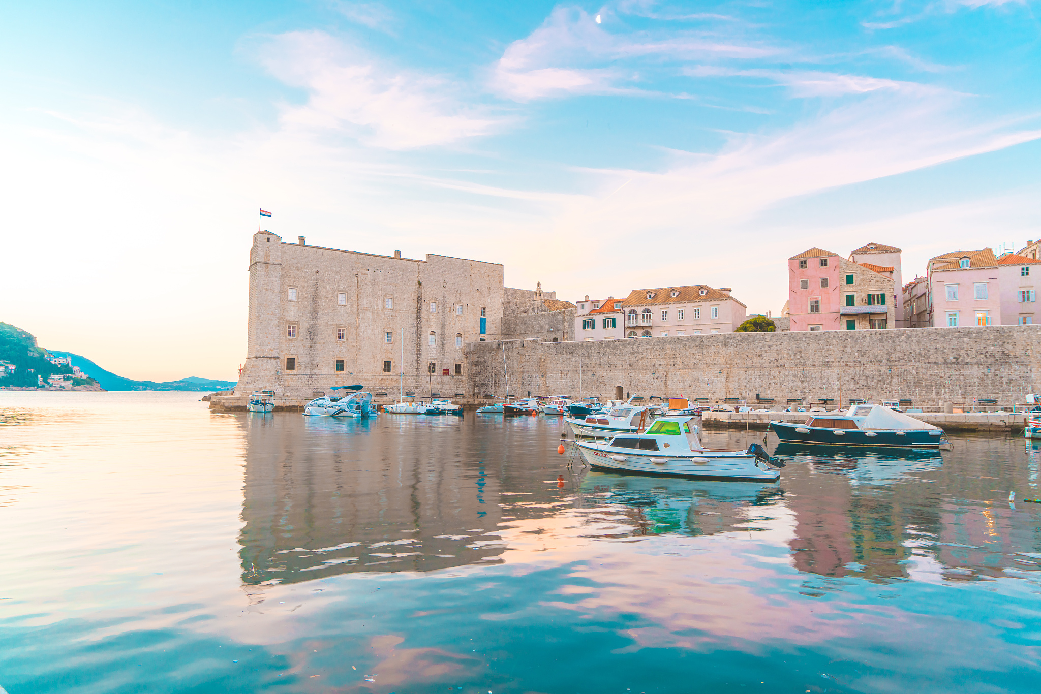 croatia dubrovnik waterfront view.