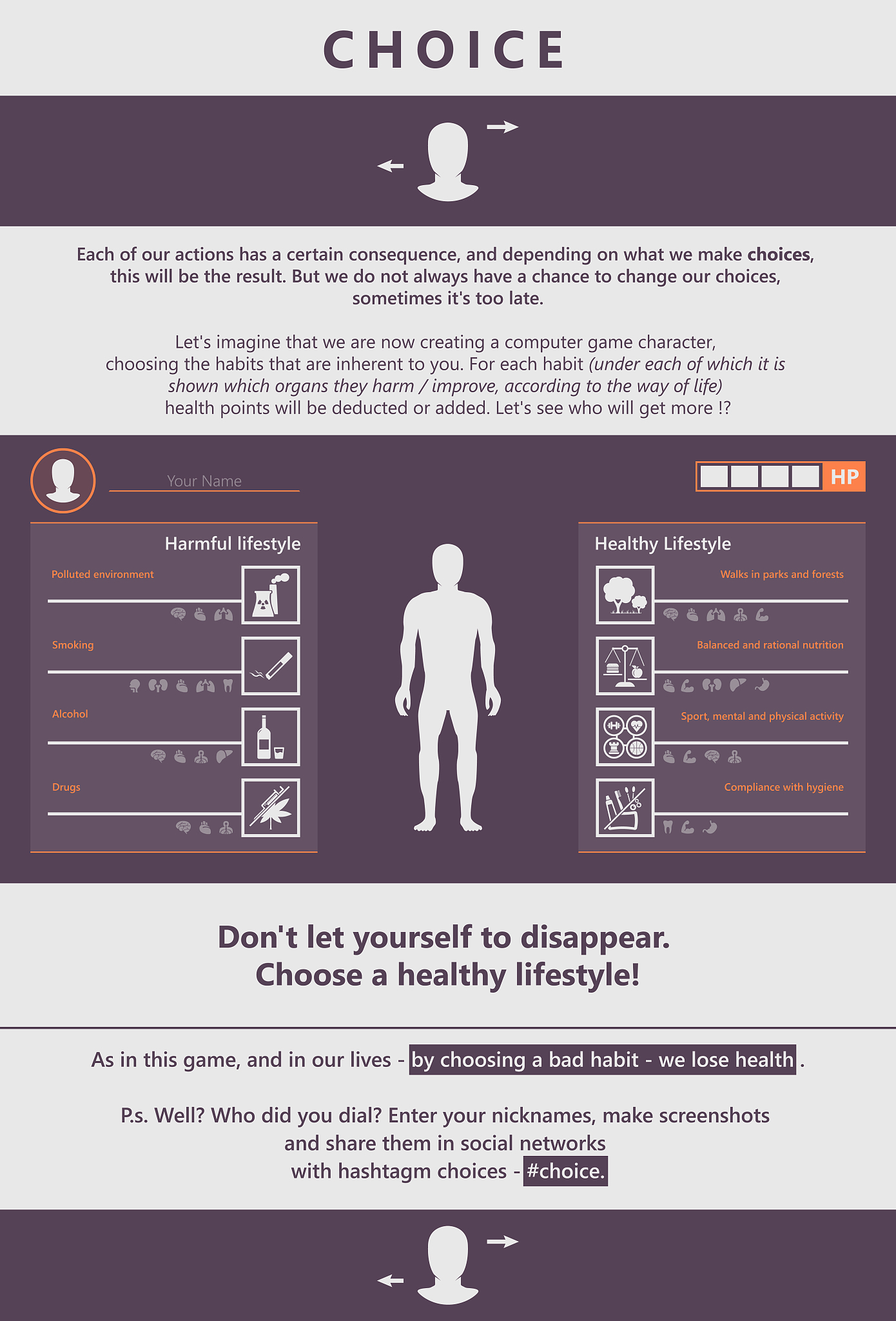 healthy lifestyle poster, banner, presentation template