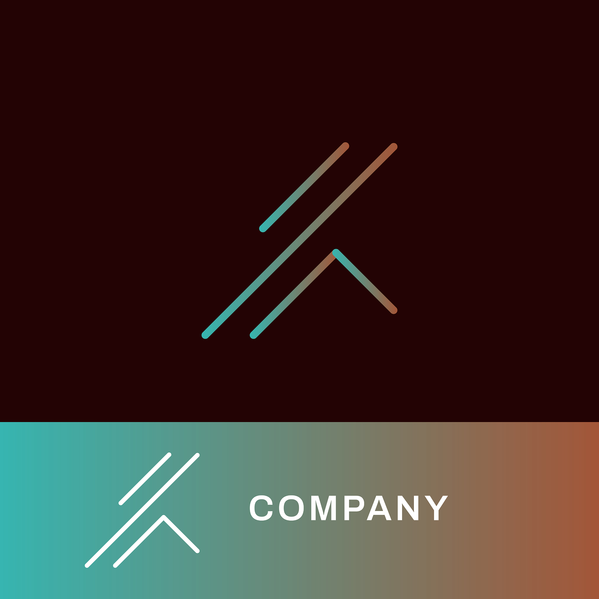 扁平极简风格鸭子标志设计