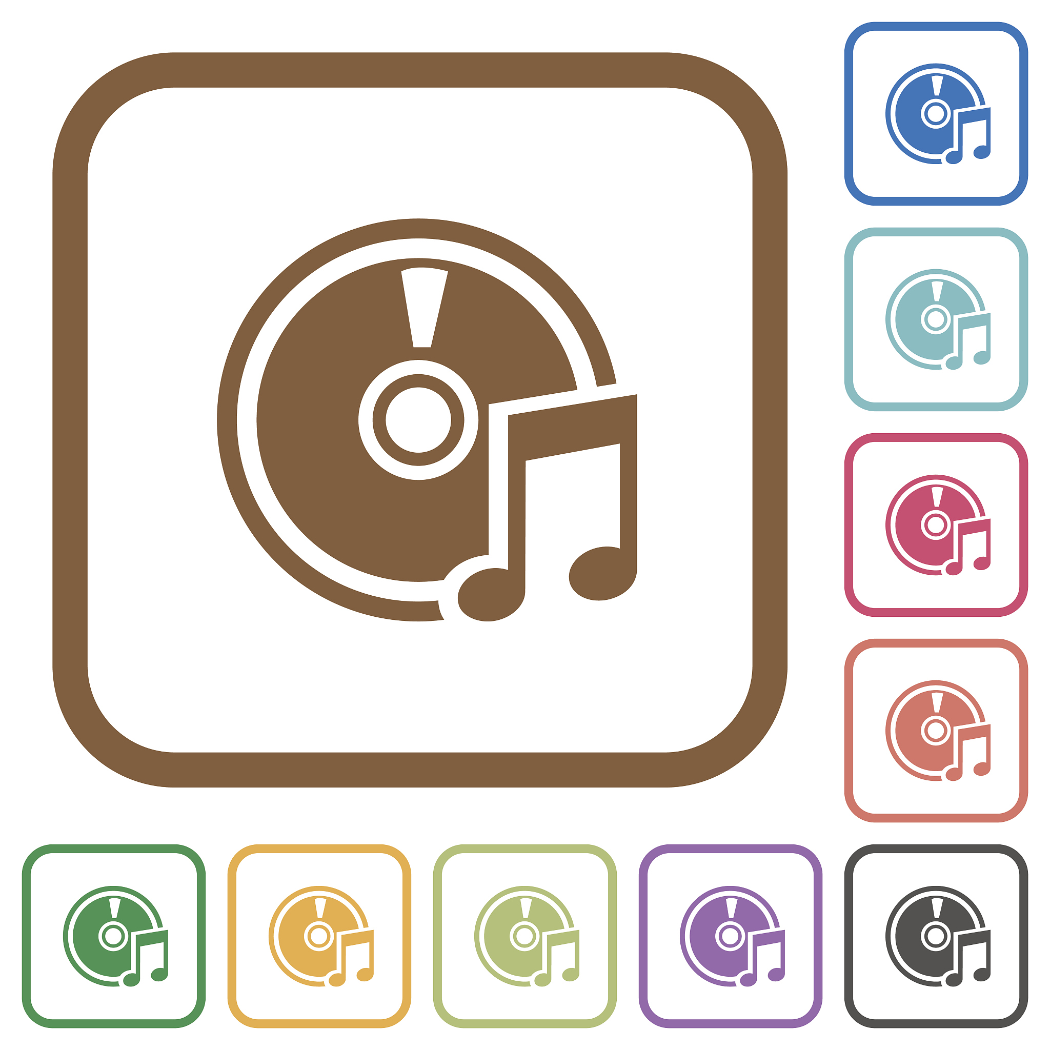 audio cd simple icons