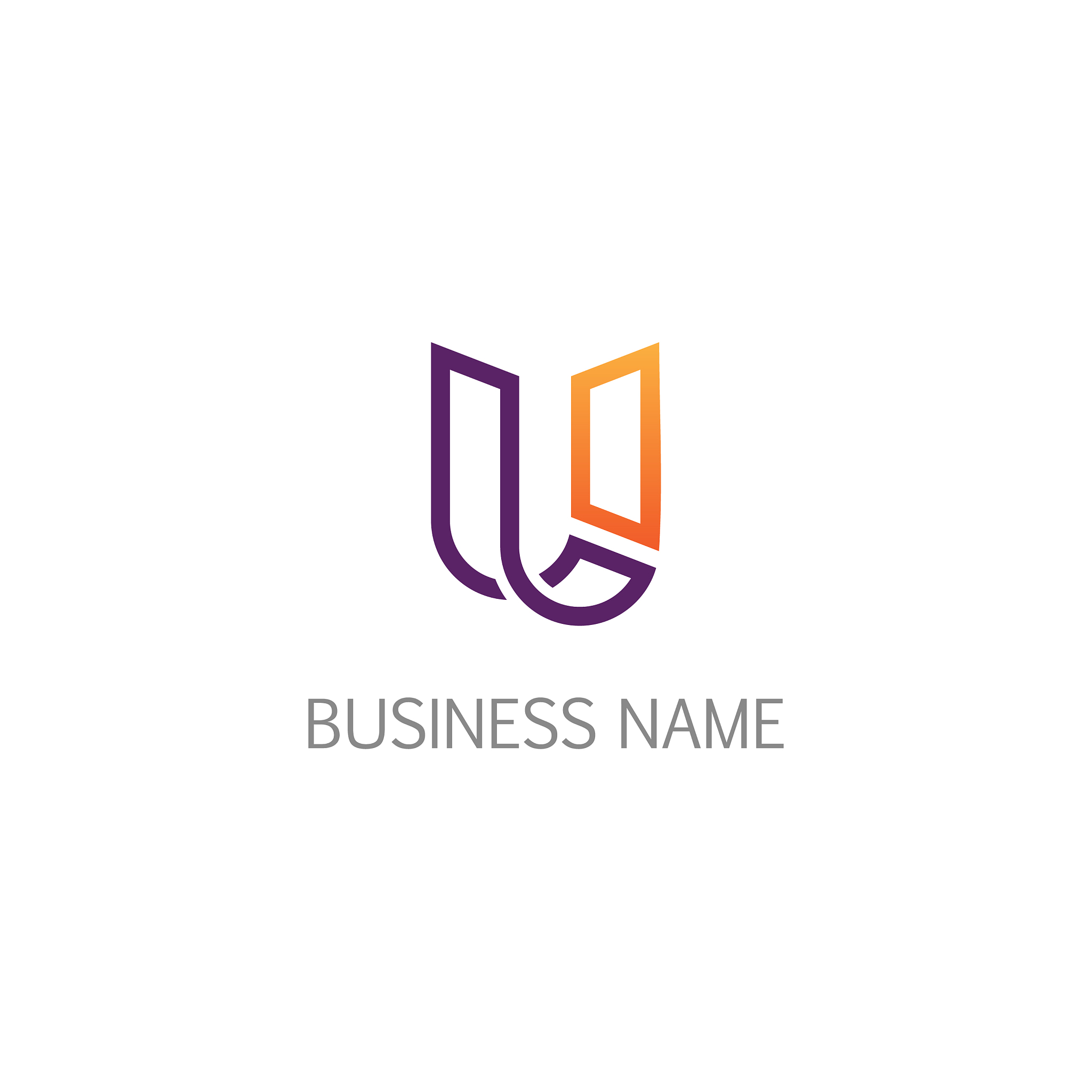 u initial line colored logo