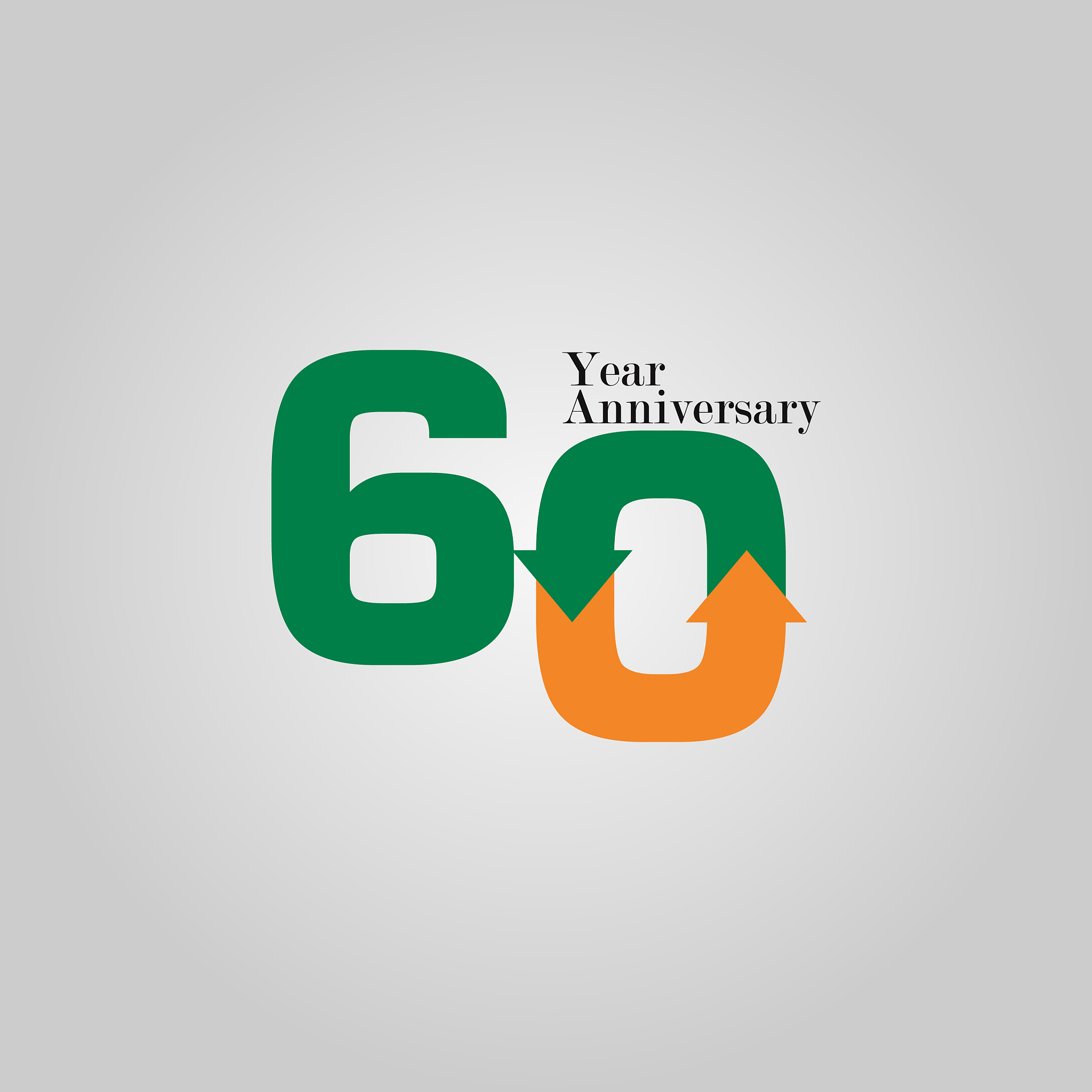 60 year anniversary template design