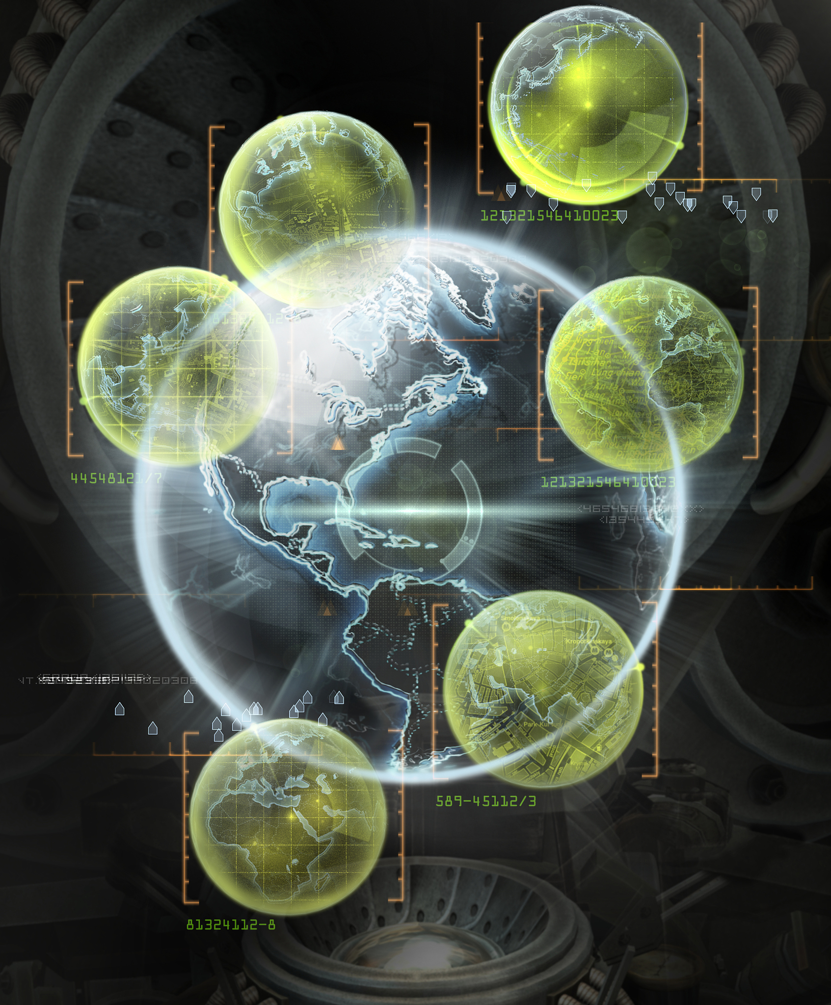 digital representations of globes