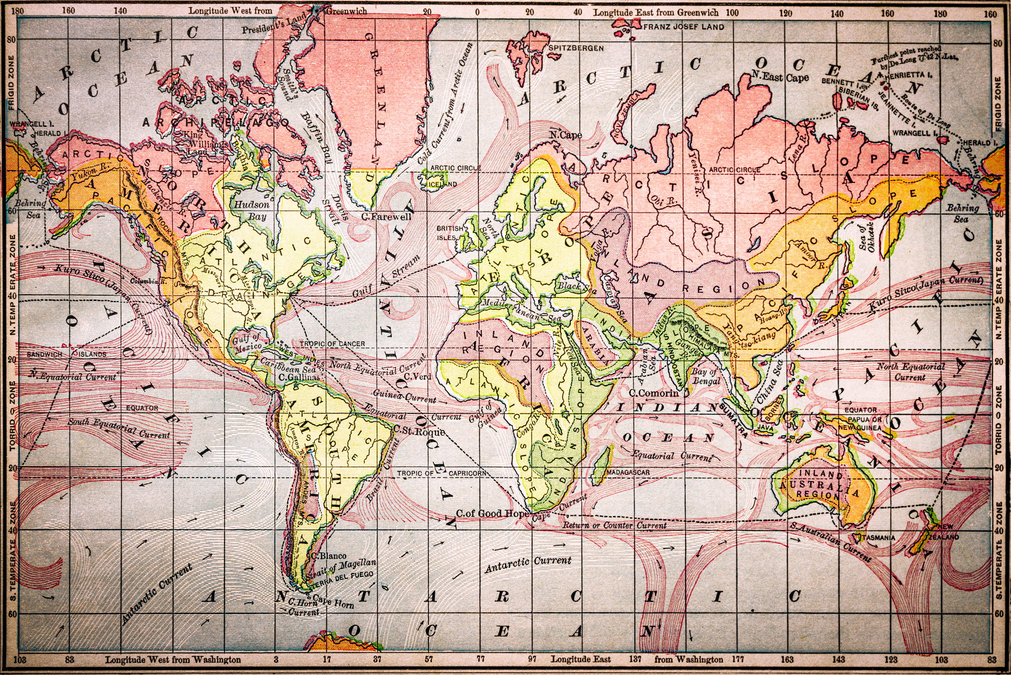 world climate map 1882