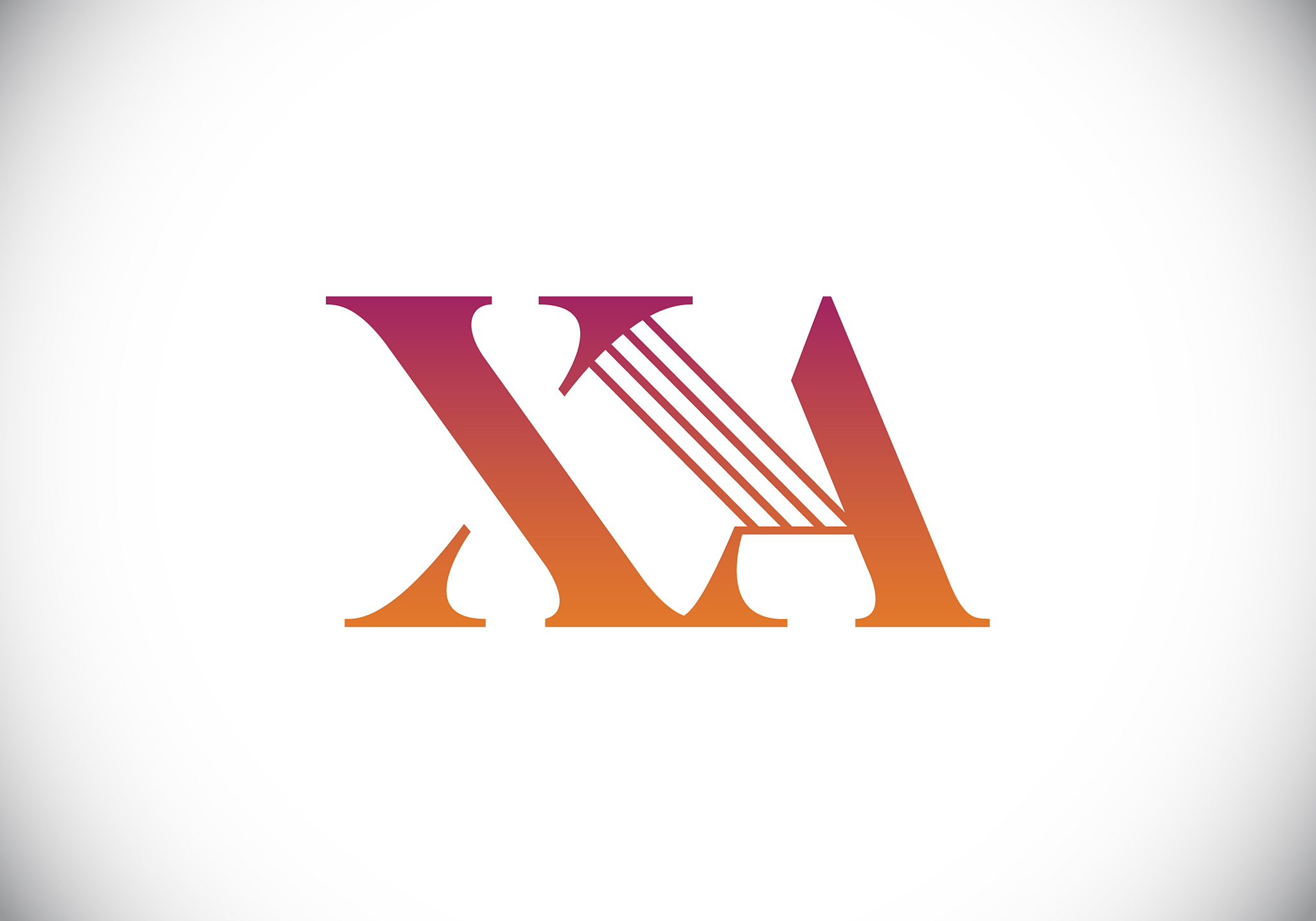 initial monogram letter x a logo design template