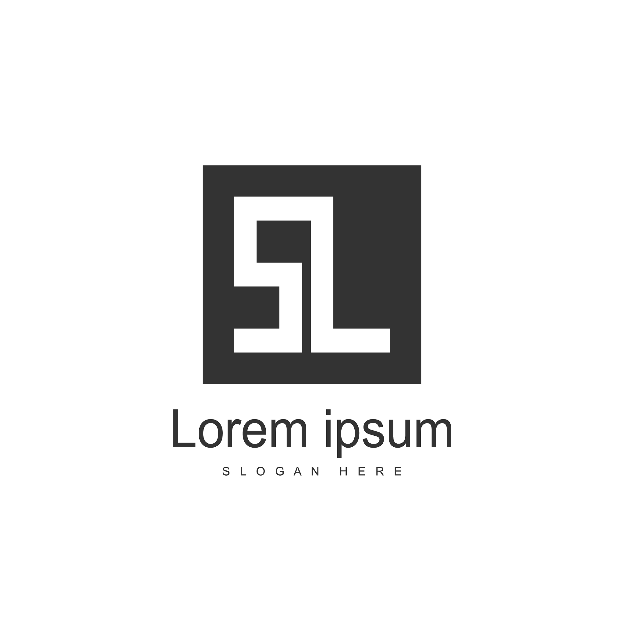 initial letter sl logo template design