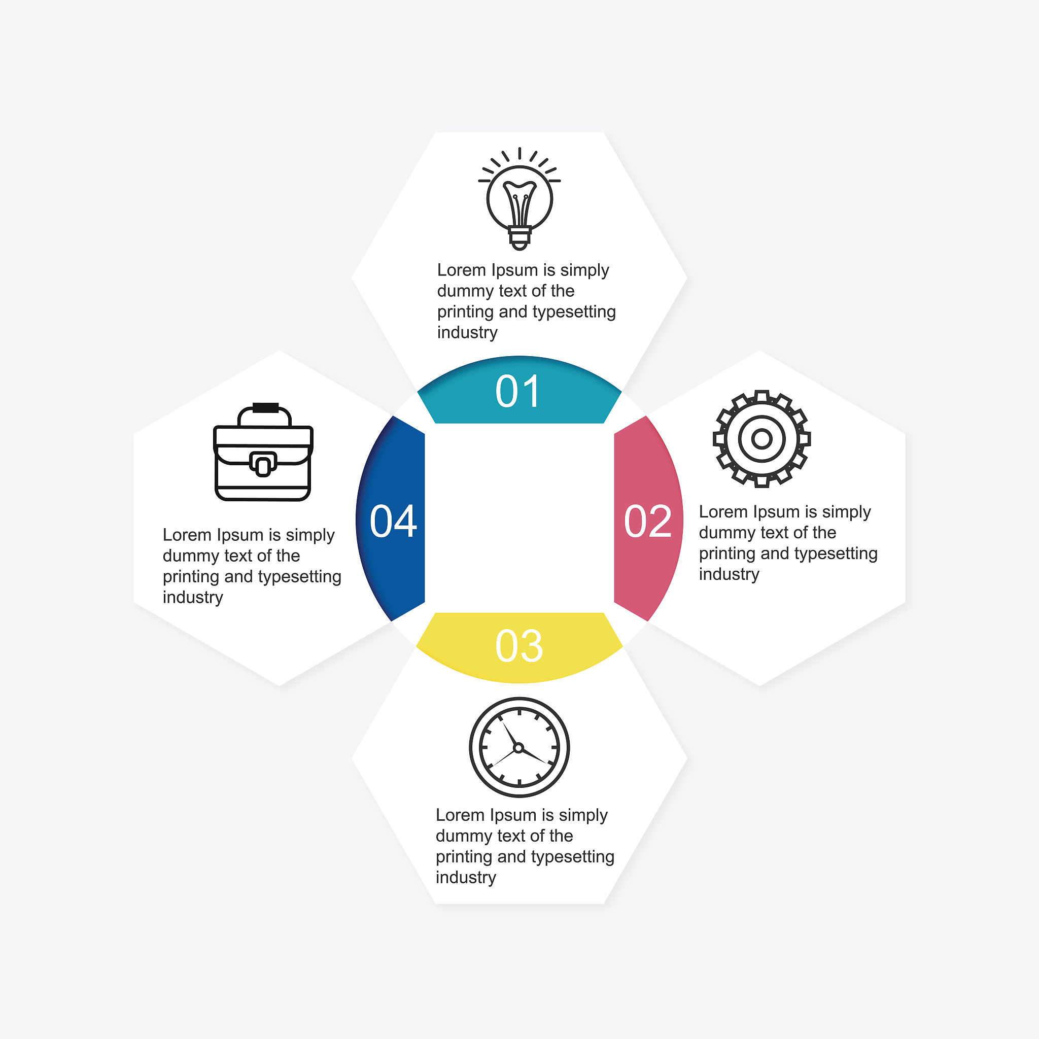 template of business info-graphic with defined steps