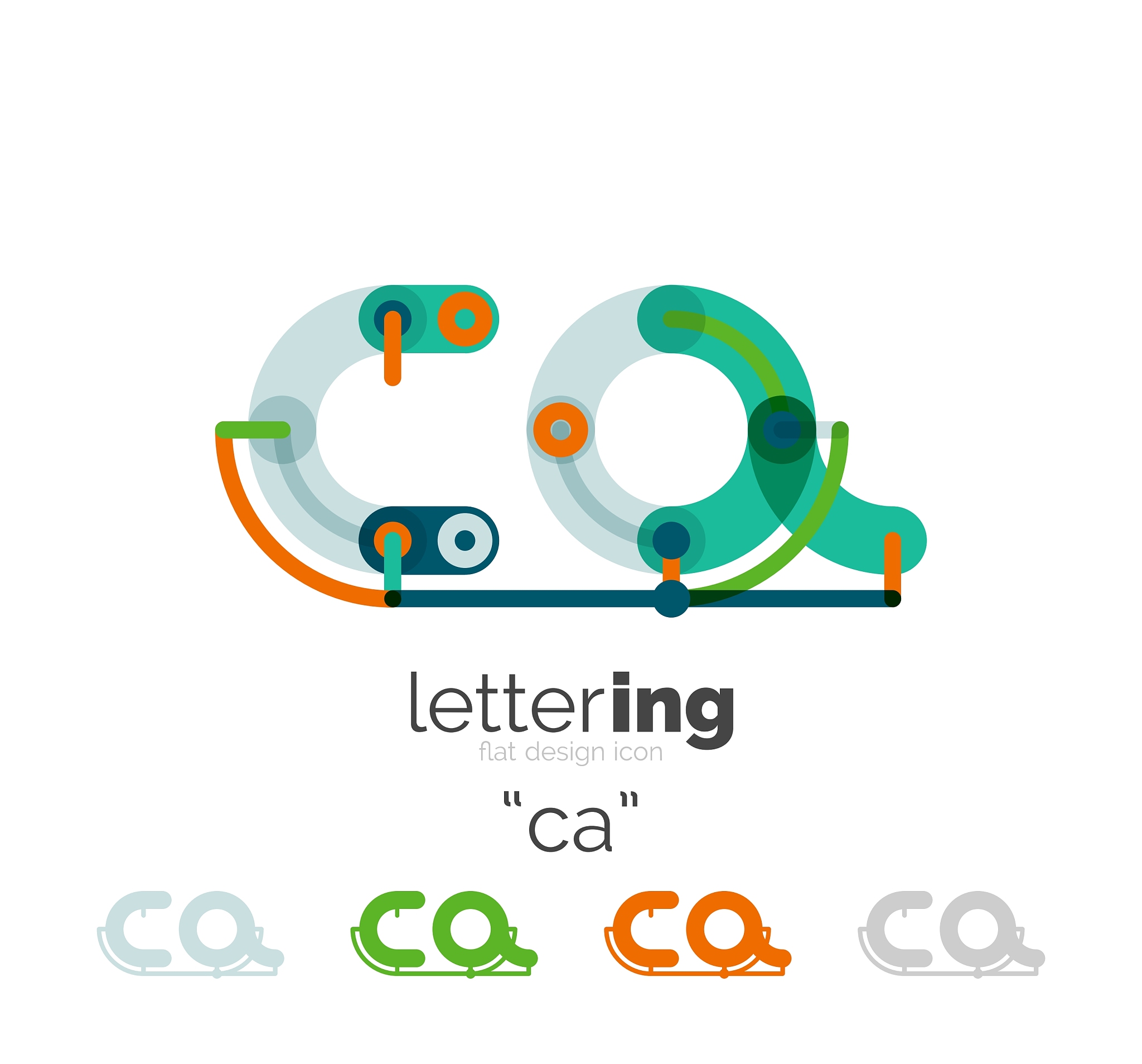 linear business logo letter
