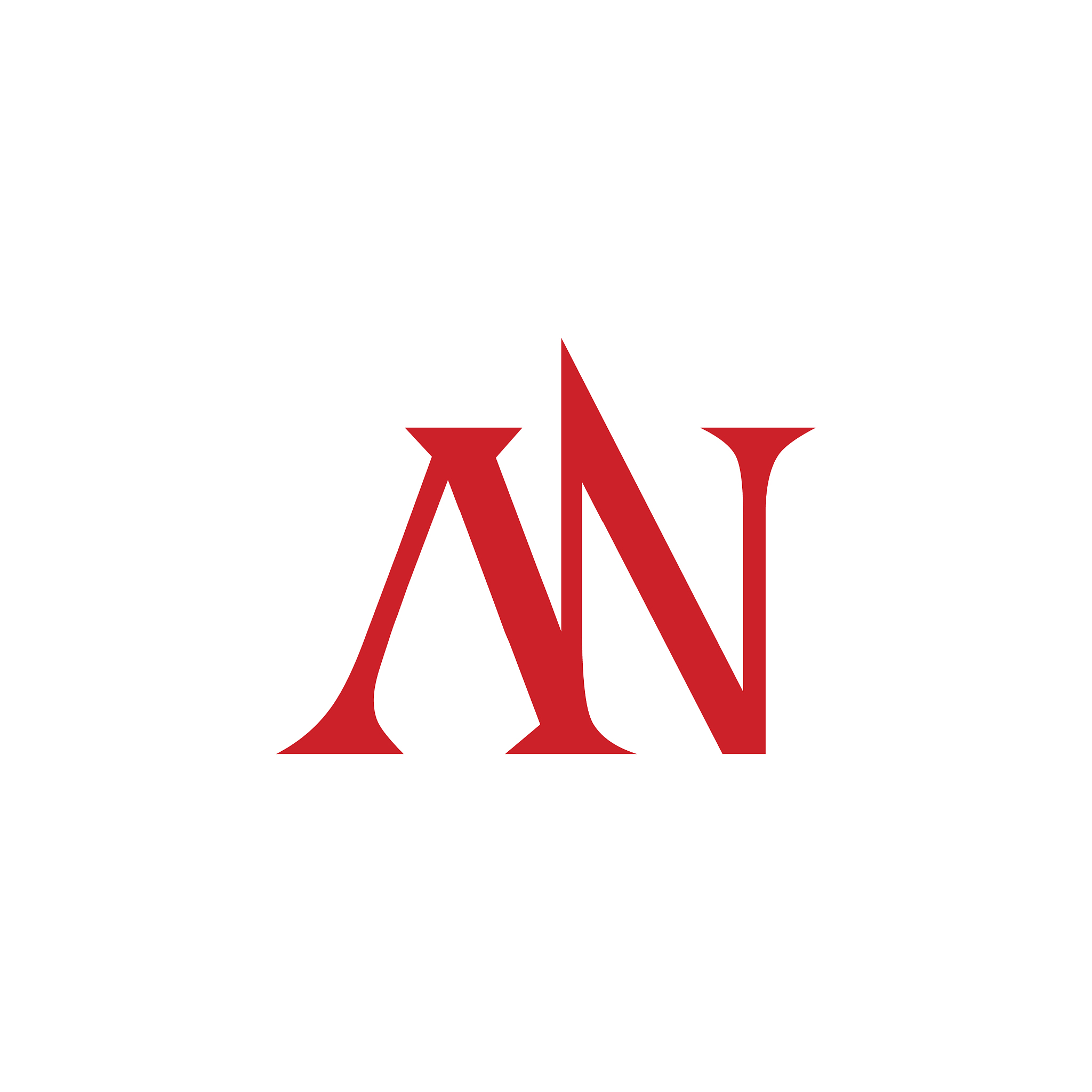 initial letter an or na logo design template