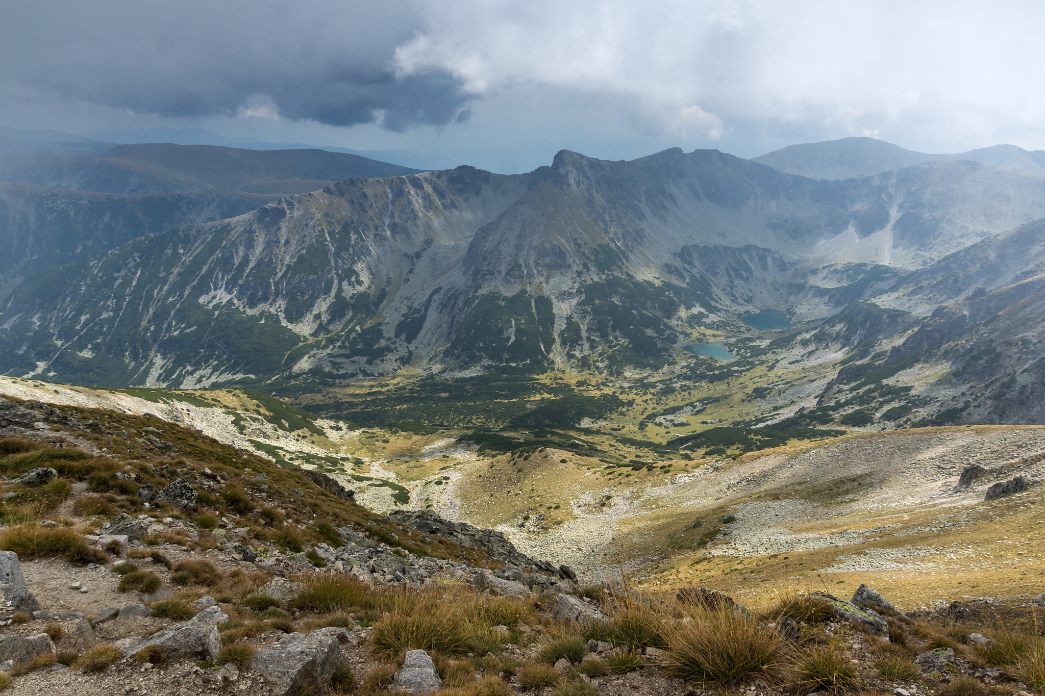 panorama from musala peak, rila mountain, bulgaria