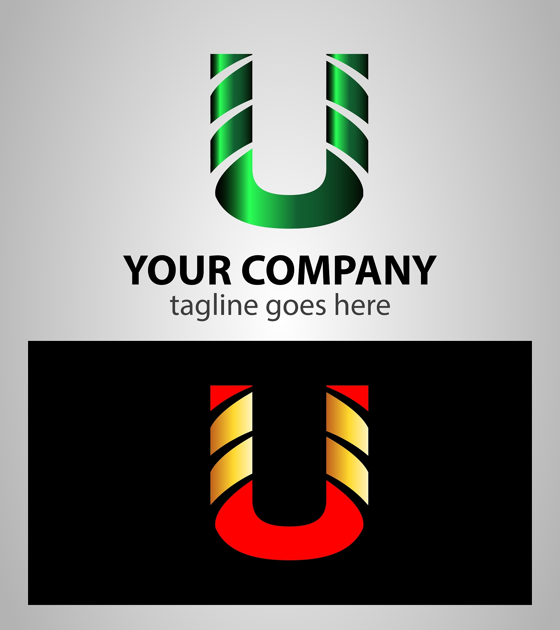 letter u logo symbol design template elements