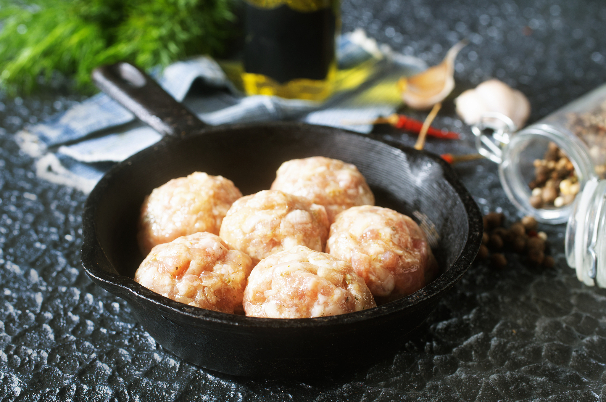 raw meat balls