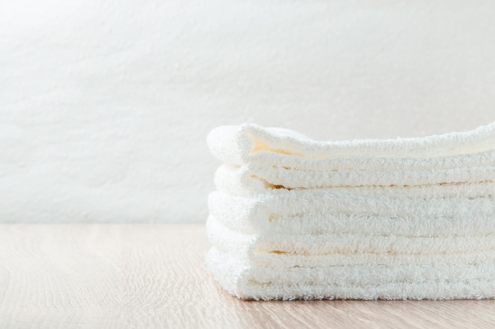 white towels or rags at the window light.