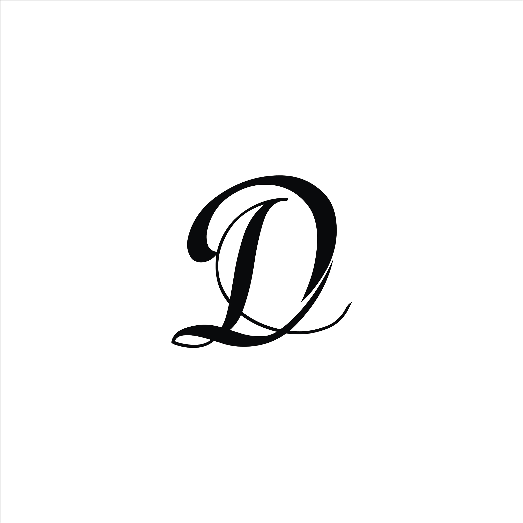 initial letter dl logo template design