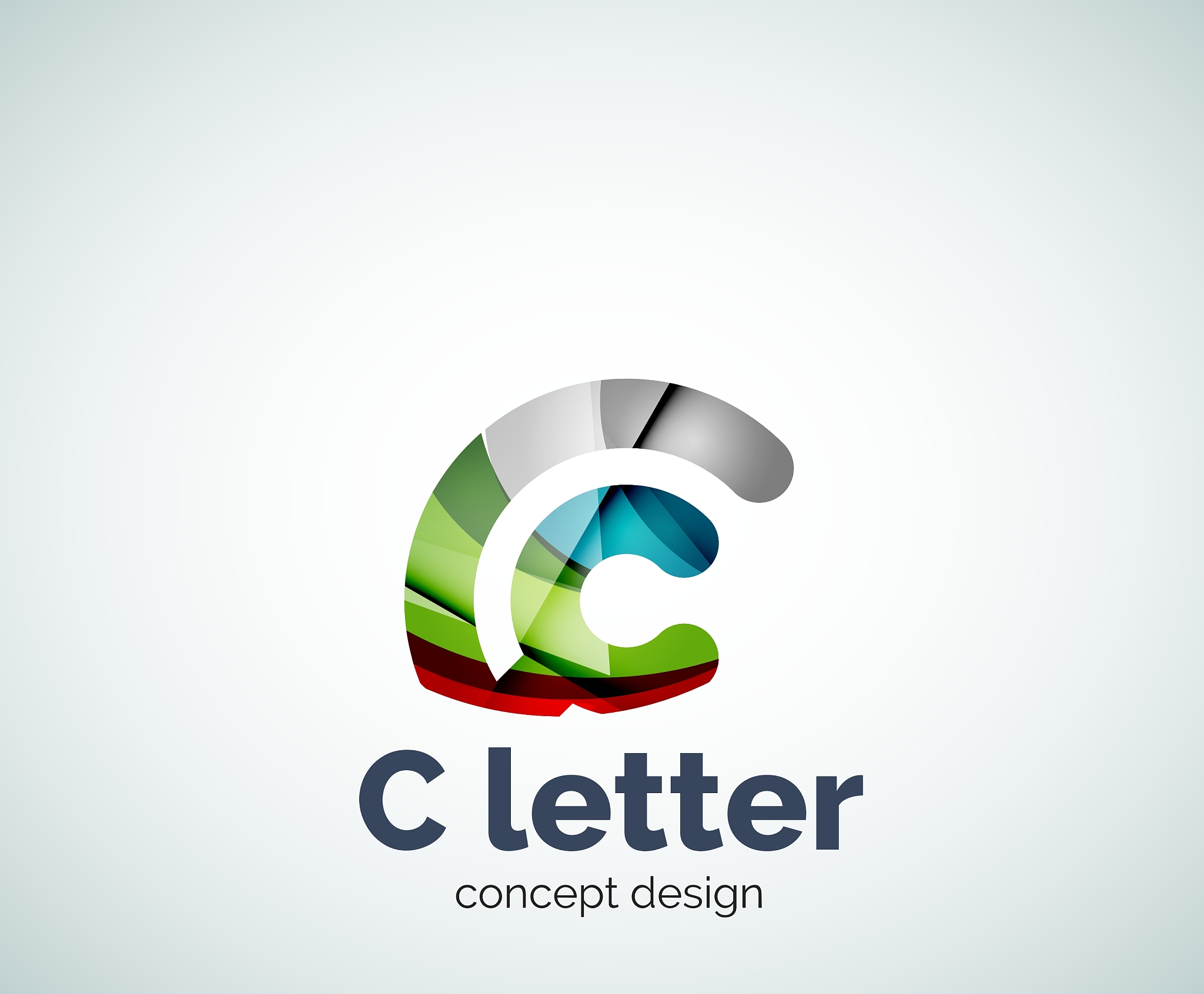 c letter concept logo template