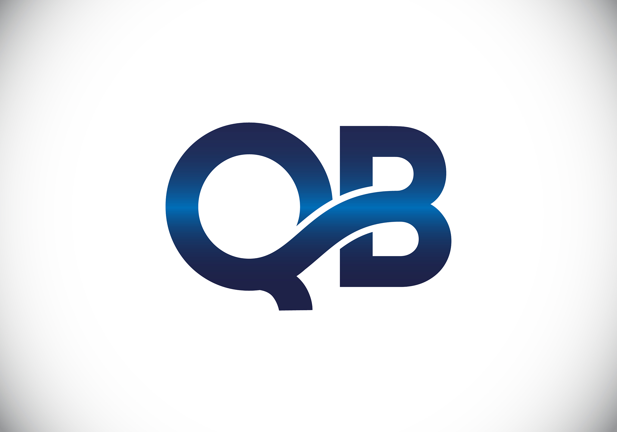 initial monogram letter q b logo design template