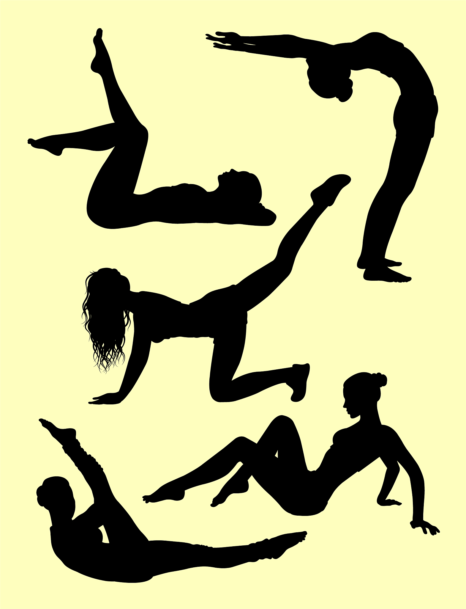 silhouette of beautiful woman