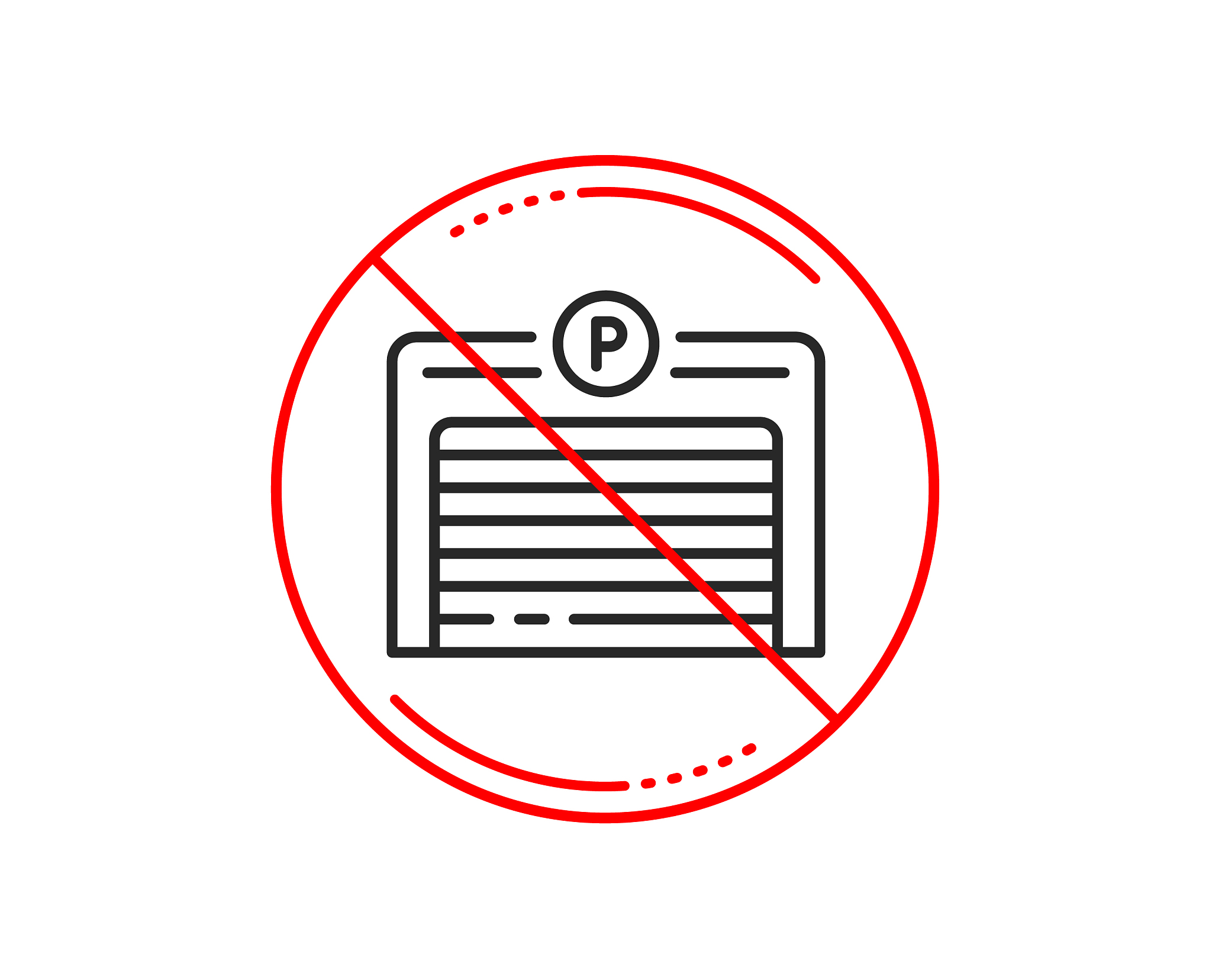 parking garage line icon auto park sign