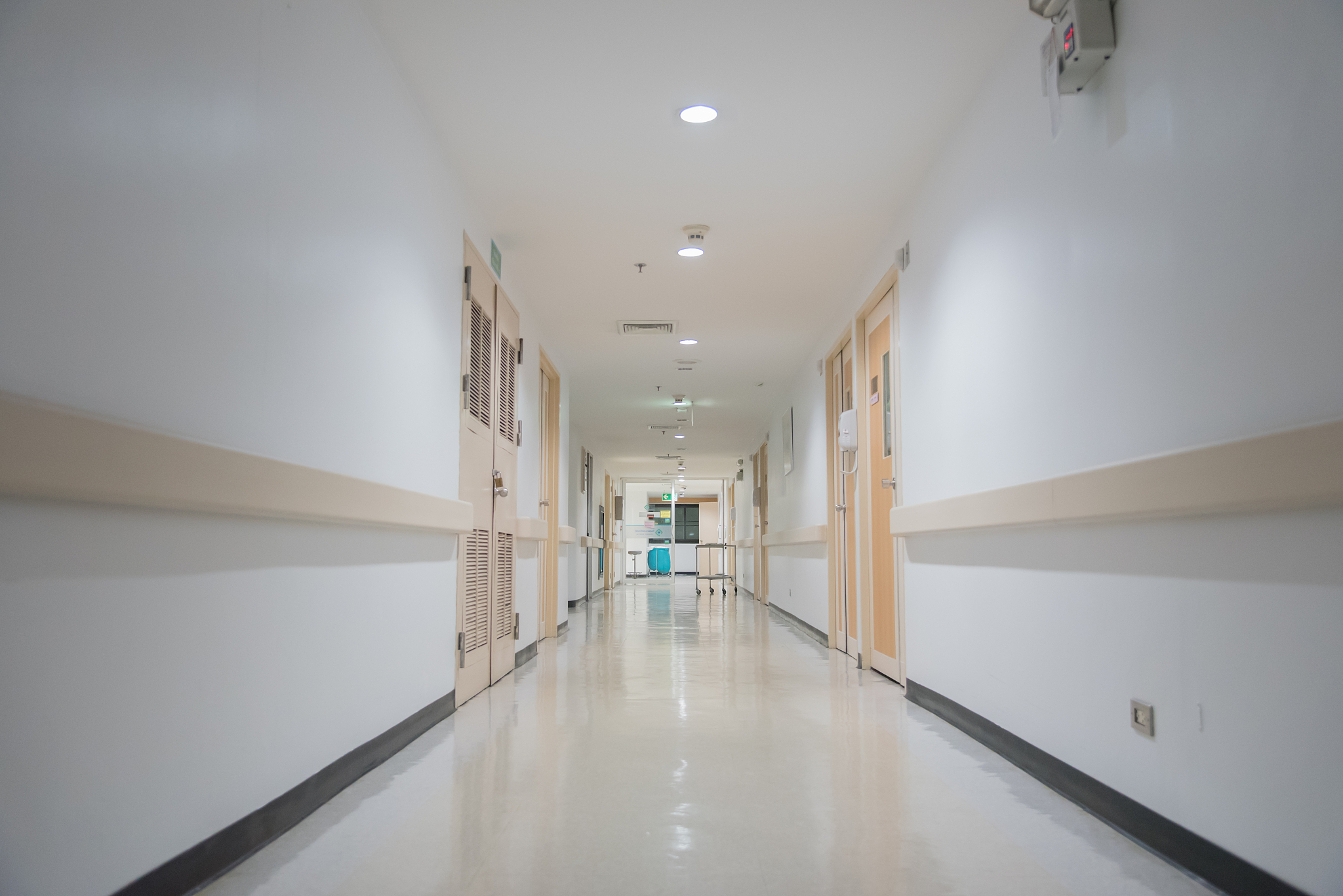 hospital interior corridor